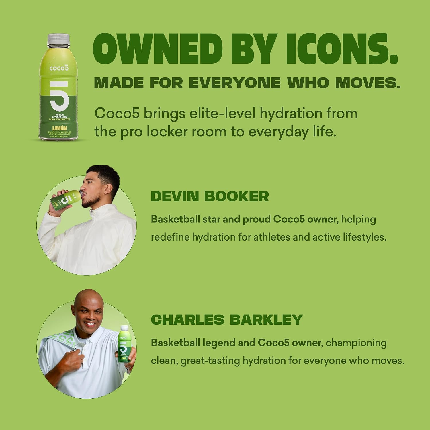 Coco5 Original Coconut Water Natural Electrolyte Sports Drink, 12 Pack | Active hydration. Low sugar, nothing artificial. Potassium, sodium, magnesium, calcium, chloride. 8 real ingredients.