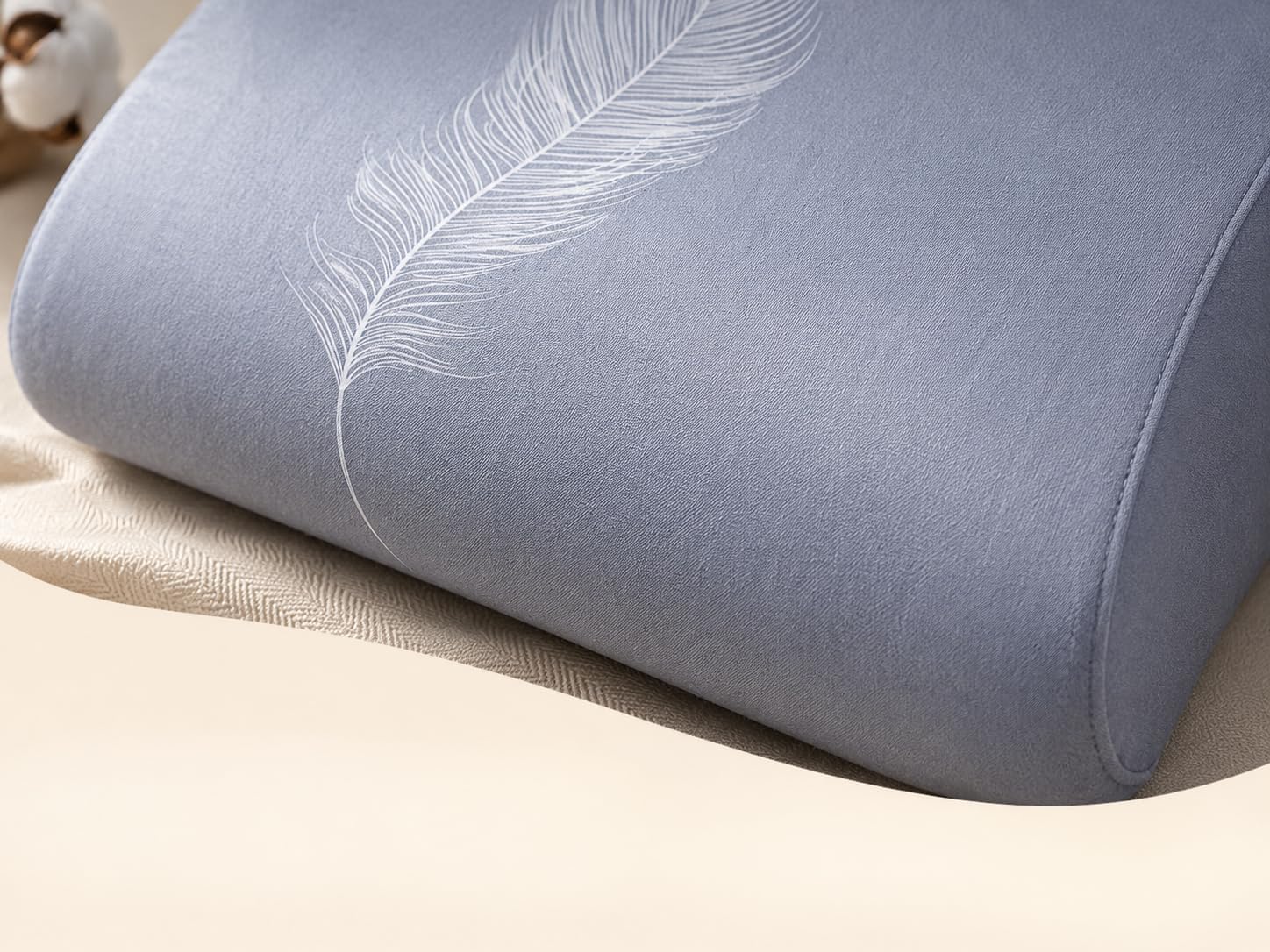 Pillow Case for Cervical Neck Pillow - Standard Size Cotton Pillowcase with Zipper