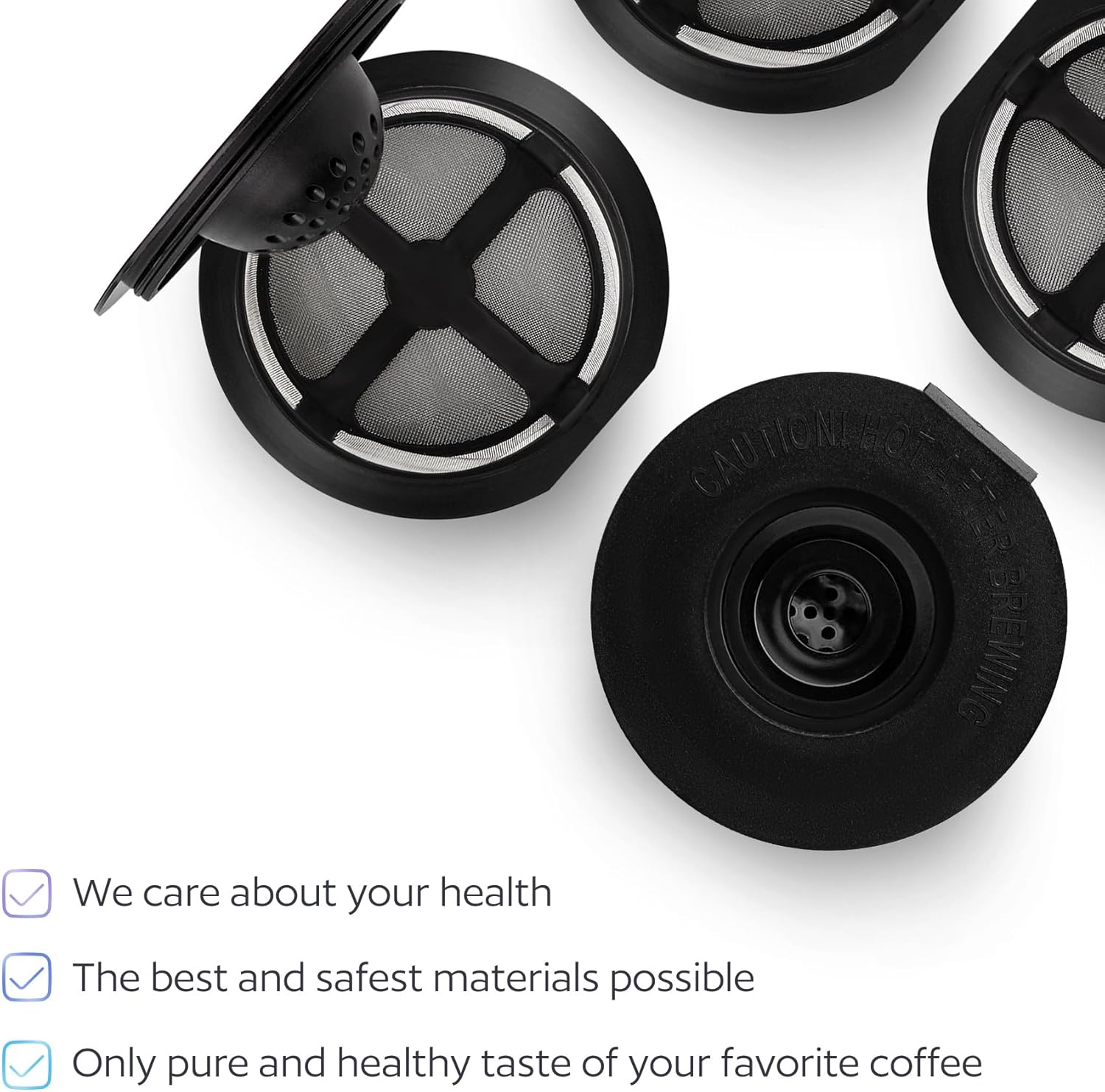 4 Reusable K Cups for Keurig Coffee Makers - BPA Free Universal Fit Purple Refillable Kcups Coffee Filters for 1.0 and 2.0 Keurig Brewers