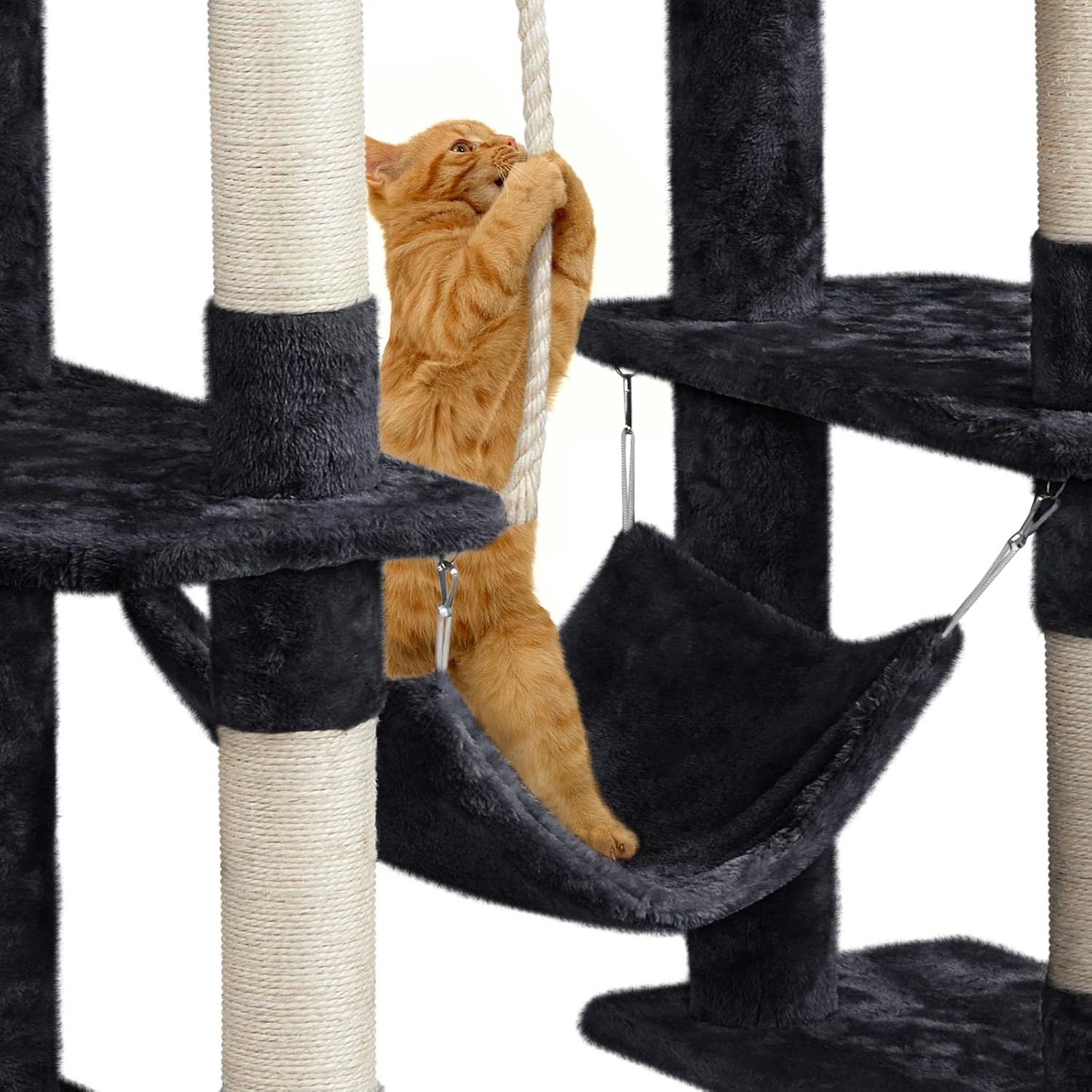 Yaheetech 63in Sturdy Large Cat Tree for Indoor Heavy Cats, Tall Tower