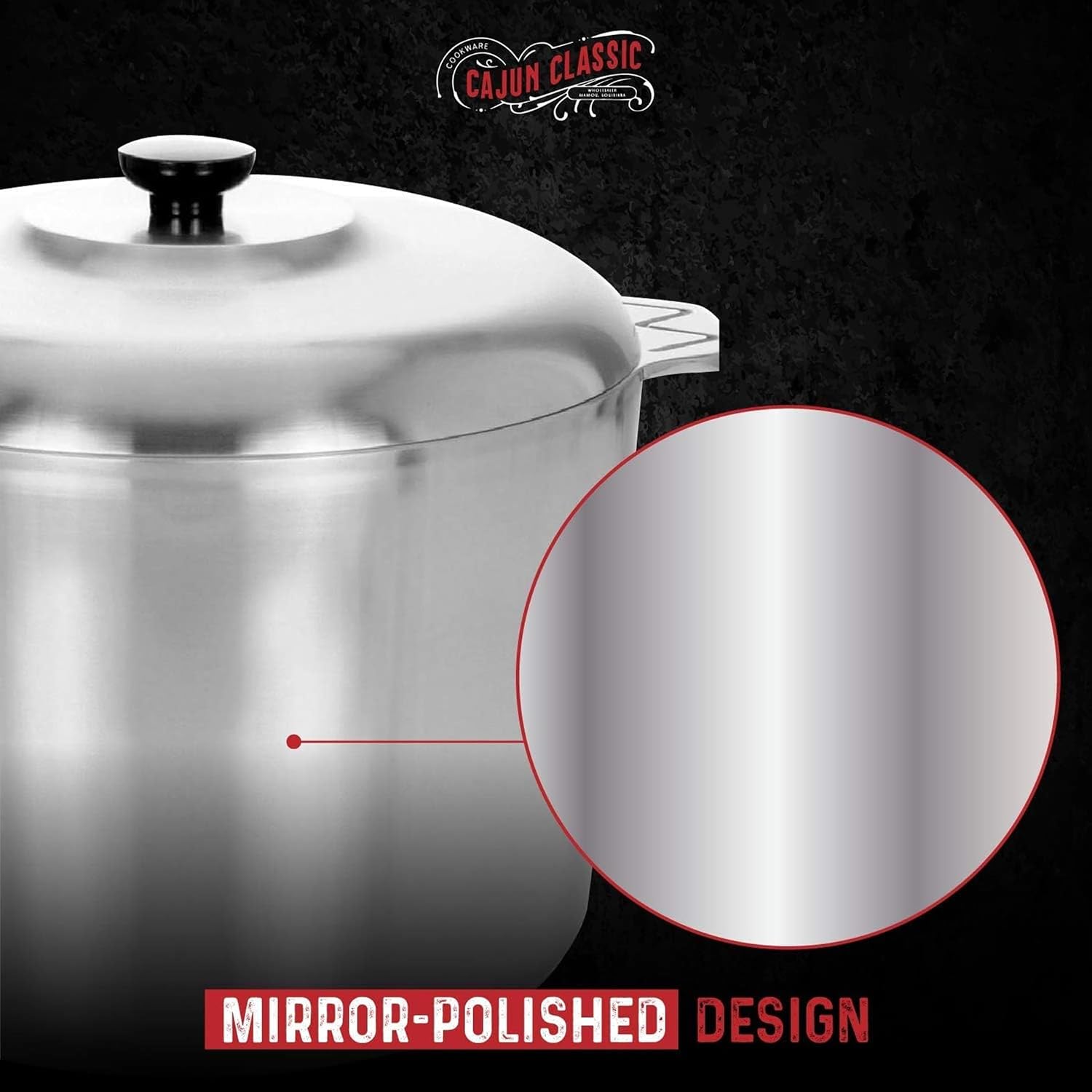 5 Quart Aluminum Dutch Oven - McWare by Cajun Classic Cookware