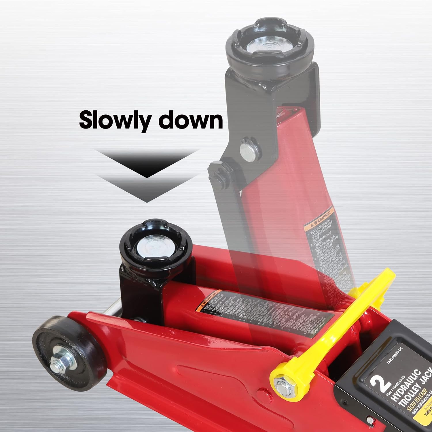 BIG RED AT84007R Torin Hydraulic Low Profile Service/Floor Jack with Dual Piston Quick Lift Pump, 4 Ton (8,000 lb) Capacity, Red