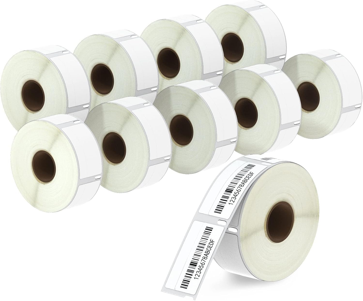 BETCKEY - Compatible DYMO 30252 (1-1/8" x 3-1/2") Address & Barcode Labels - Compatible with DYMO Labelwriter 450, 4XL, NOT Fit 550 & 5XL [10 Rolls/3500 Labels]