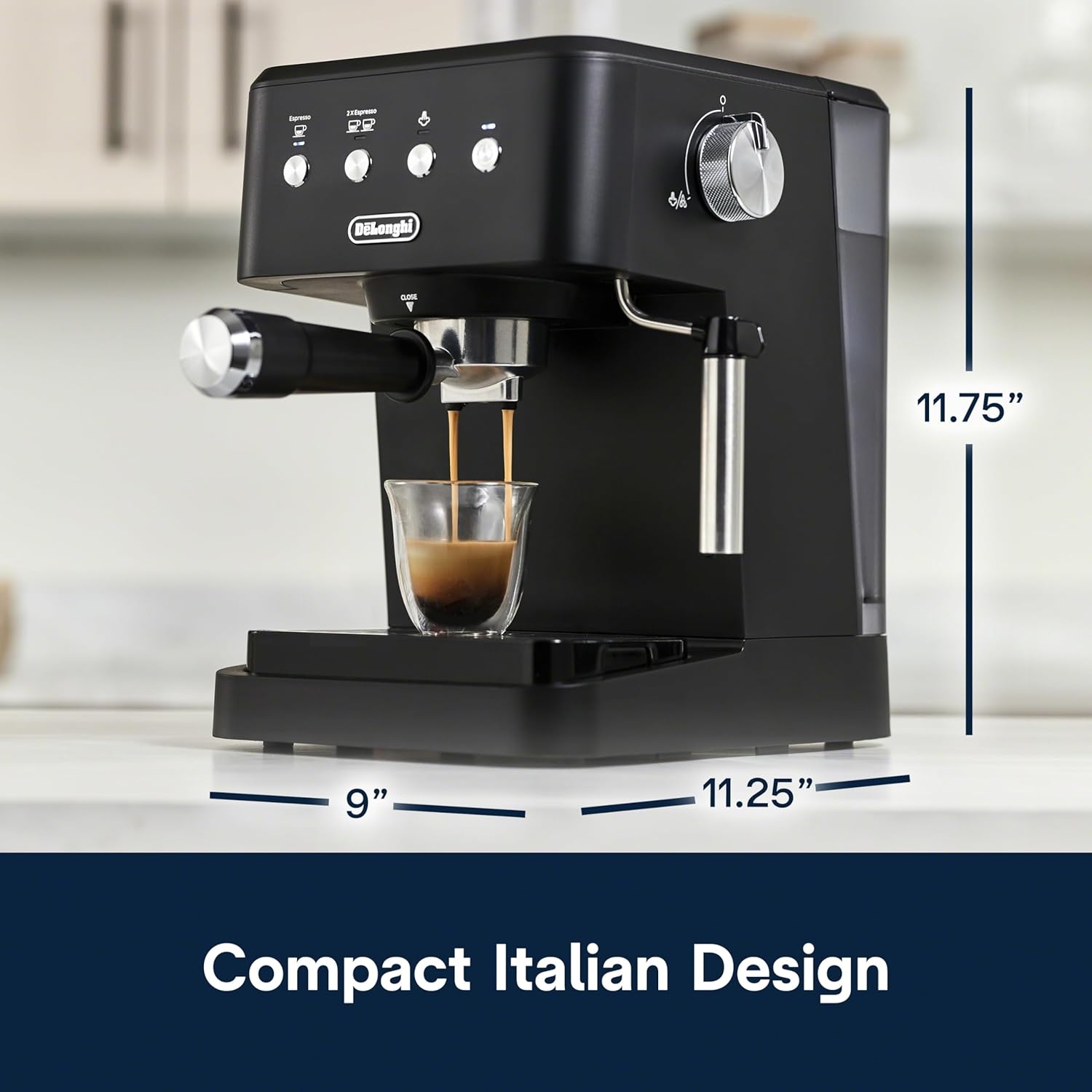 De'Longhi Stilosa Compact Manual Espresso Machine, Manual Milk Frother