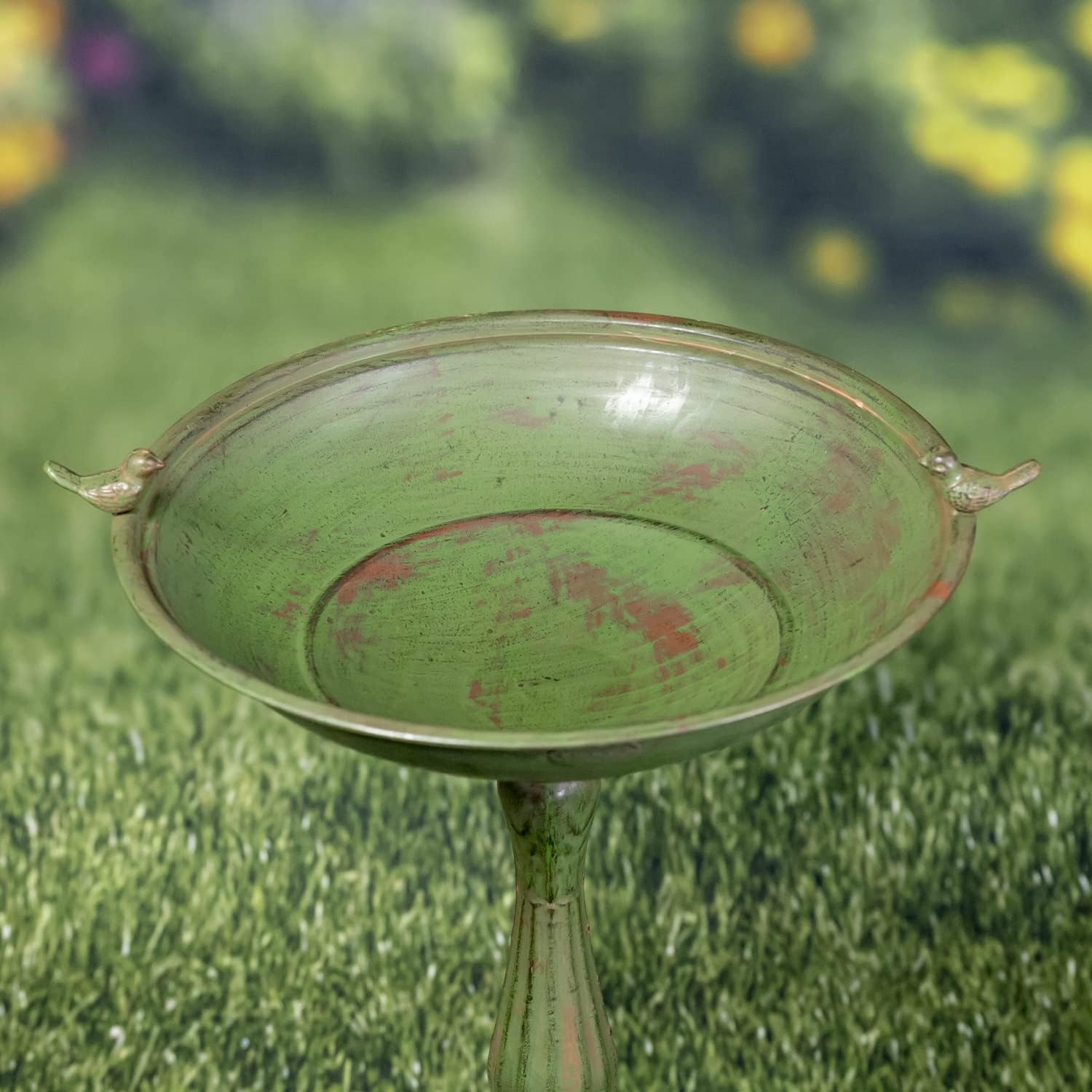 Zaer Ltd. Pedestal Style Birdbath (Blue)