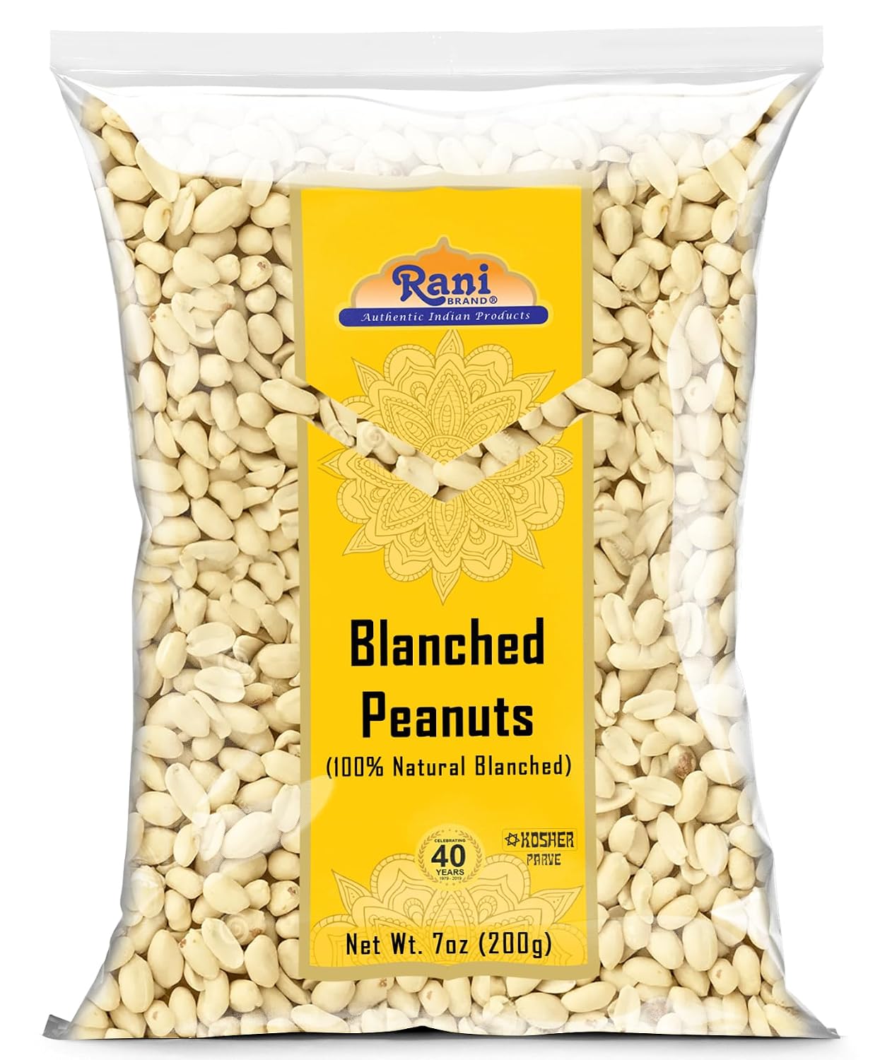 Rani Peanuts, Raw Whole With Skin (uncooked, unsalted) 14oz (400g) ~ All Natural | Vegan | Kosher | Gluten Friendly | Fresh Product of USA ~ Spanish Grade Groundnut/Red-skin