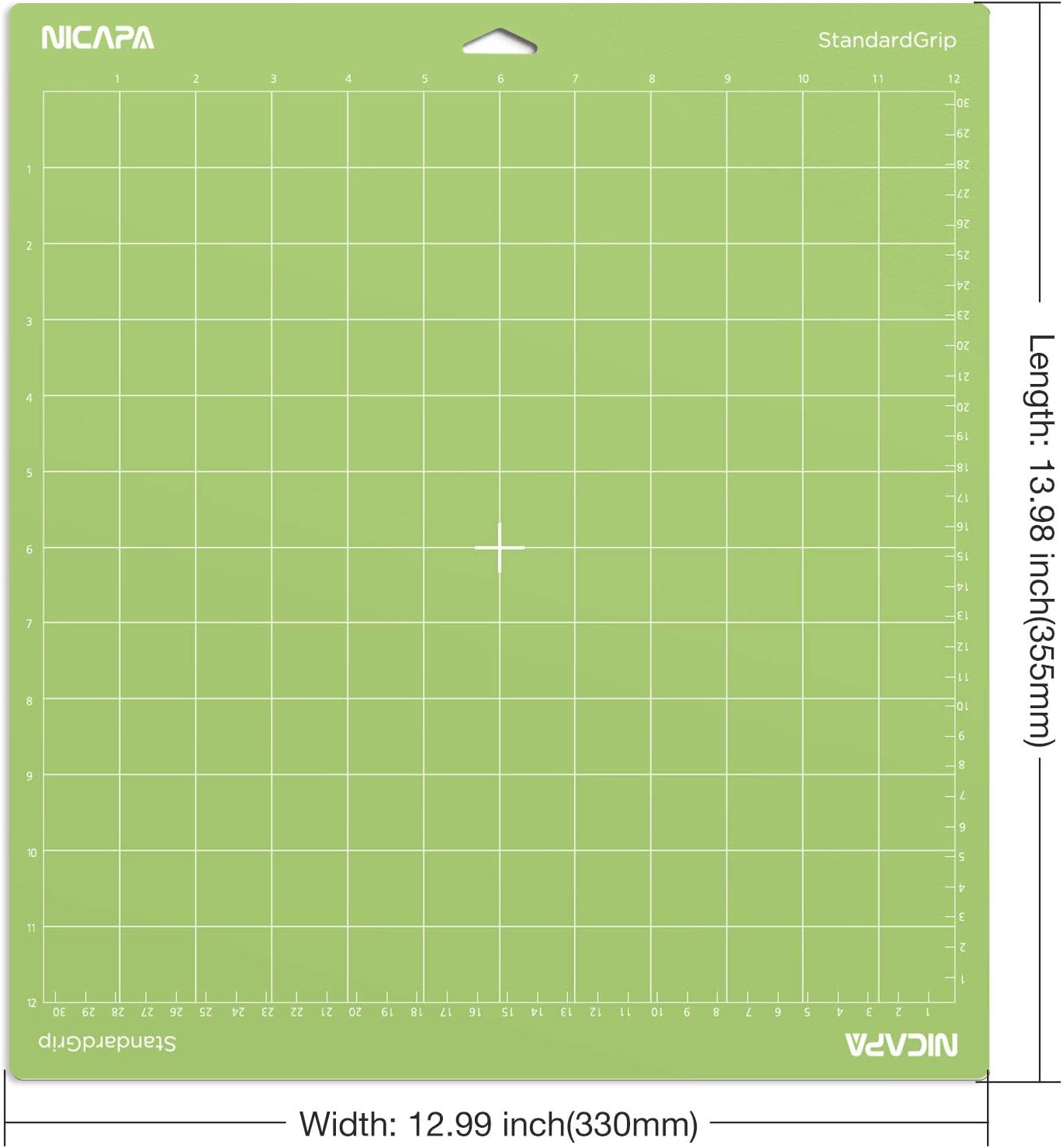 12x12 inch Standard Grip Cutting Mat for Cricut Maker 3/Maker/Explore 3/Air 2/Air/One (3 Pack) Standard Adhesive Sticky Green Quilting Replacement Cut Mats