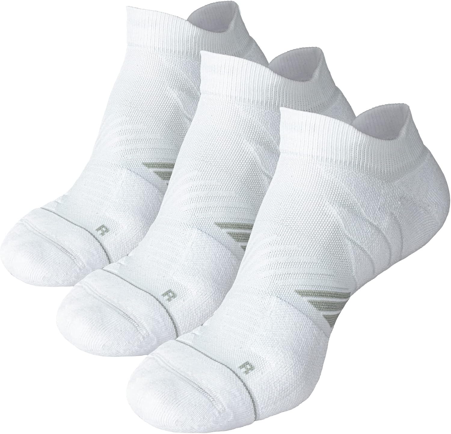 Hylaea Unisex Coolmax No Show Athletic Running Socks, Cushioned No Blisters