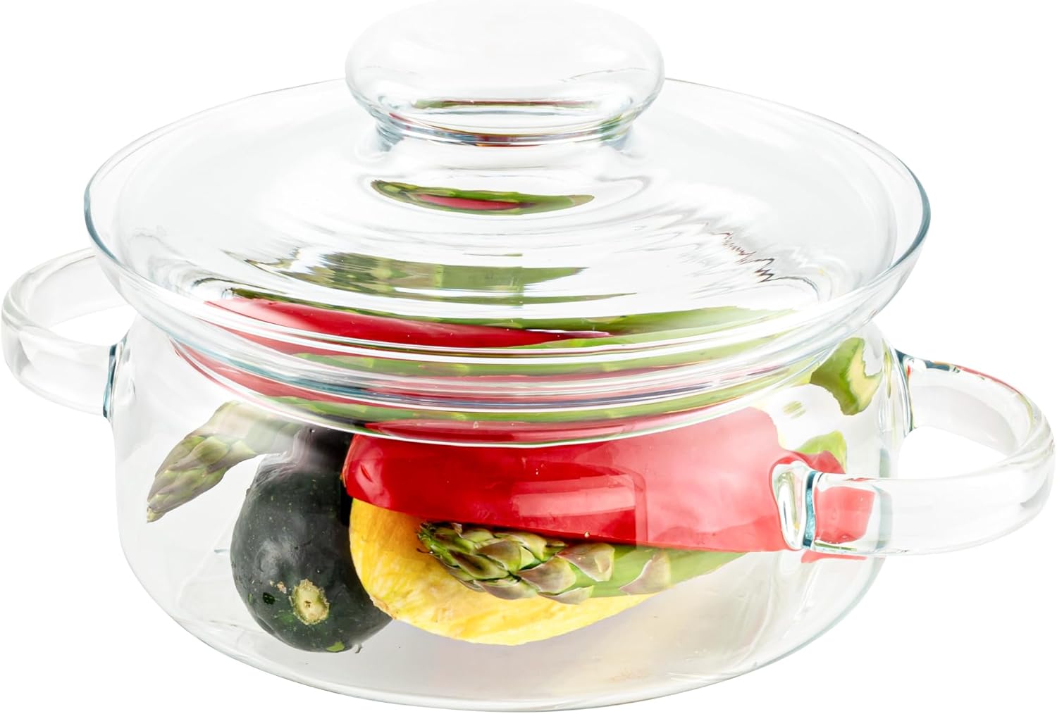 Simax 48 Oz Borosilicate Glass Saucepan With Lid - Microwave, Stove and Dishwasher Safe Potpourri Pot and Serving Dish