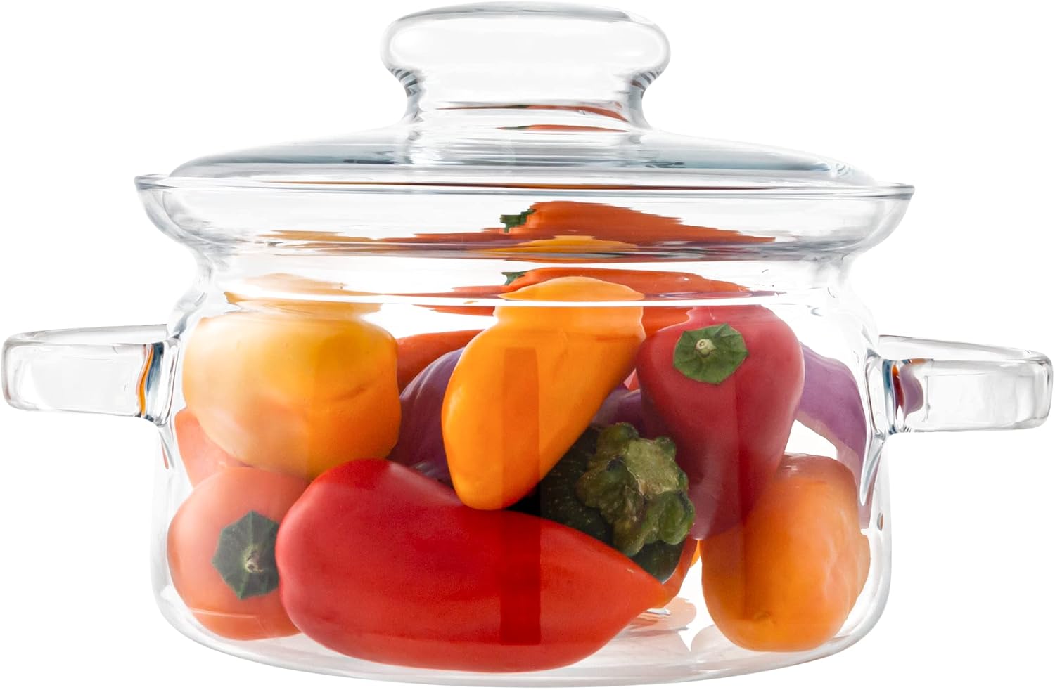 Simax 48 Oz Borosilicate Glass Saucepan With Lid - Microwave, Stove and Dishwasher Safe Potpourri Pot and Serving Dish