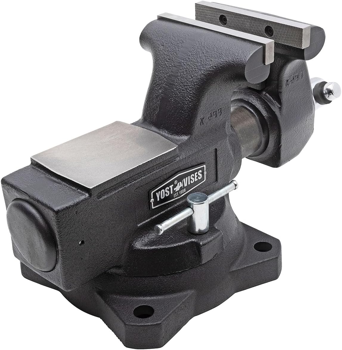 Yost Vises LV-4 Homeowner's Vise | 4.5 Inch Jaw Width with a 3 Inch Jaw Opening Home Vise | Secure Grip with Swivel Base | Blue