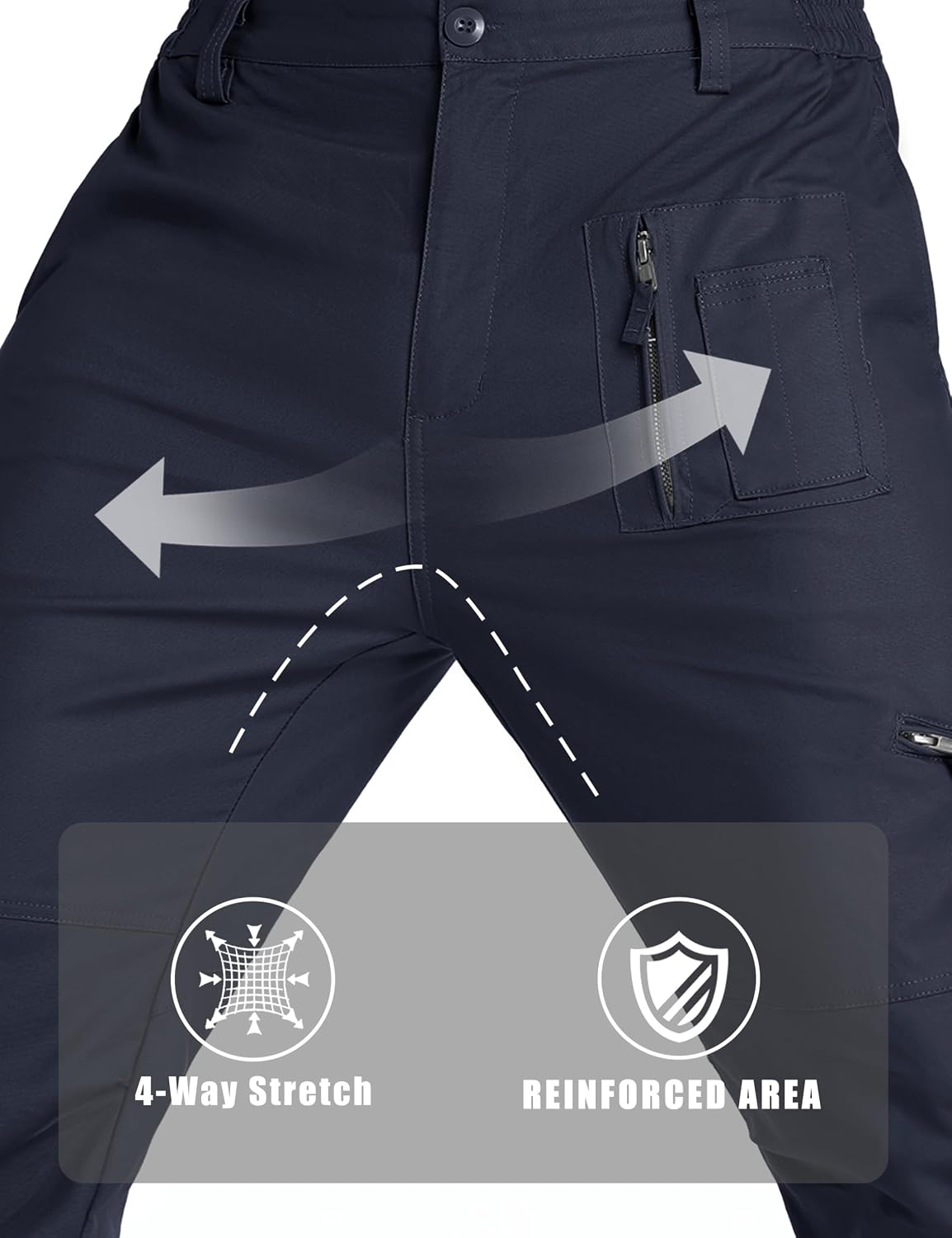 CRYSULLY Mens Tactical Cargo Pants Ripstop Cotton Military Hiking Work