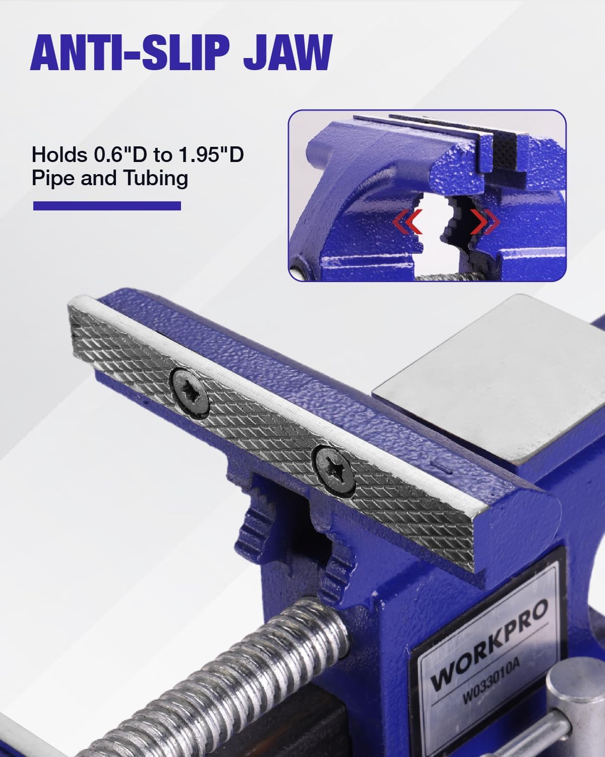 WORKPRO Bench Vise, 4-1/2" Vice for Workbench