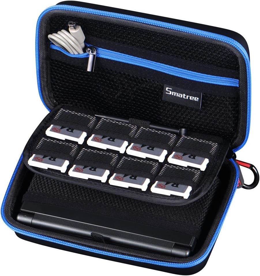 Smatree Carrying Case for Nintendo 3DS XL/2DS XL | Hard Protective Shell Travel Case for Nintendo New 3DS - Super NES Edition-Black/Red