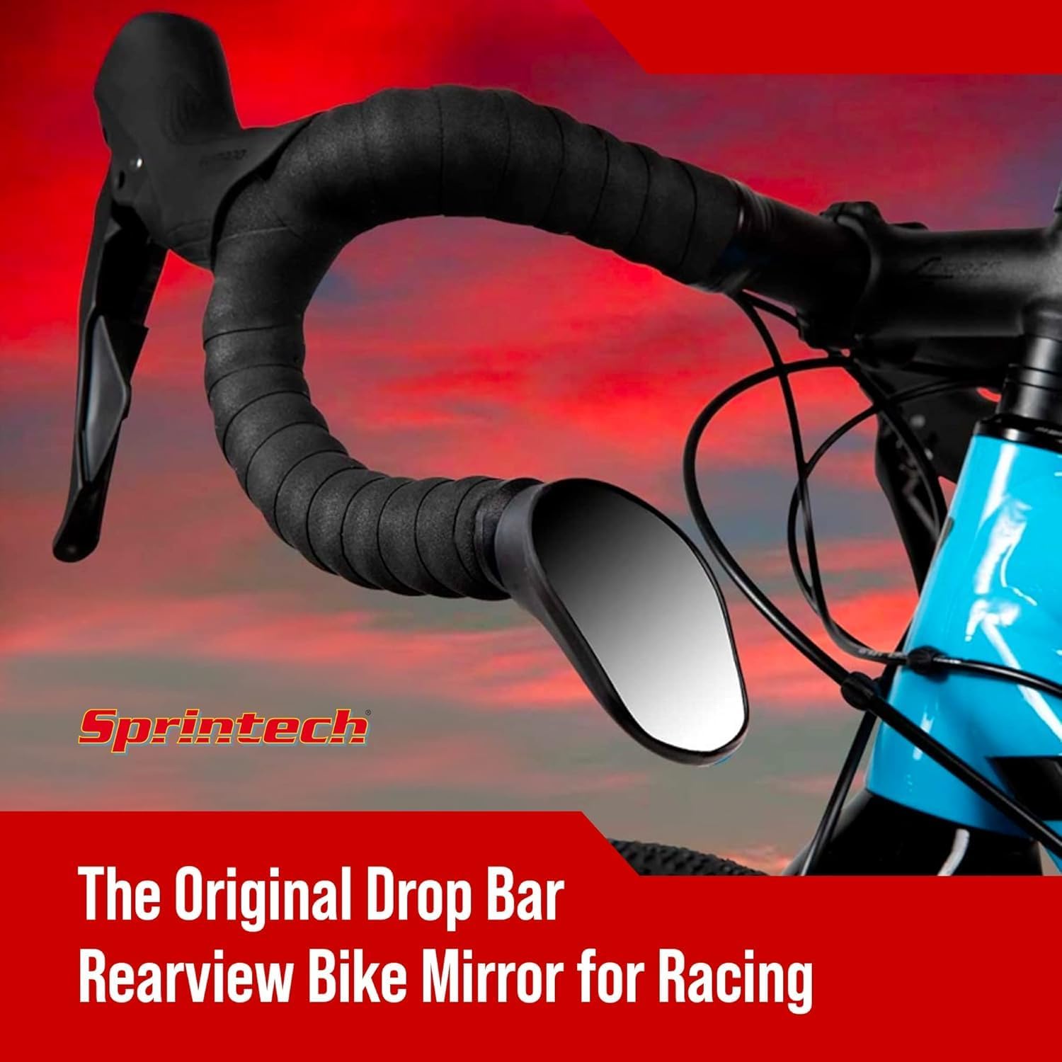 Road Drop Bar Rearview Bike Mirror - Cycling Safety Mirror - Single For Left Side Dropbar