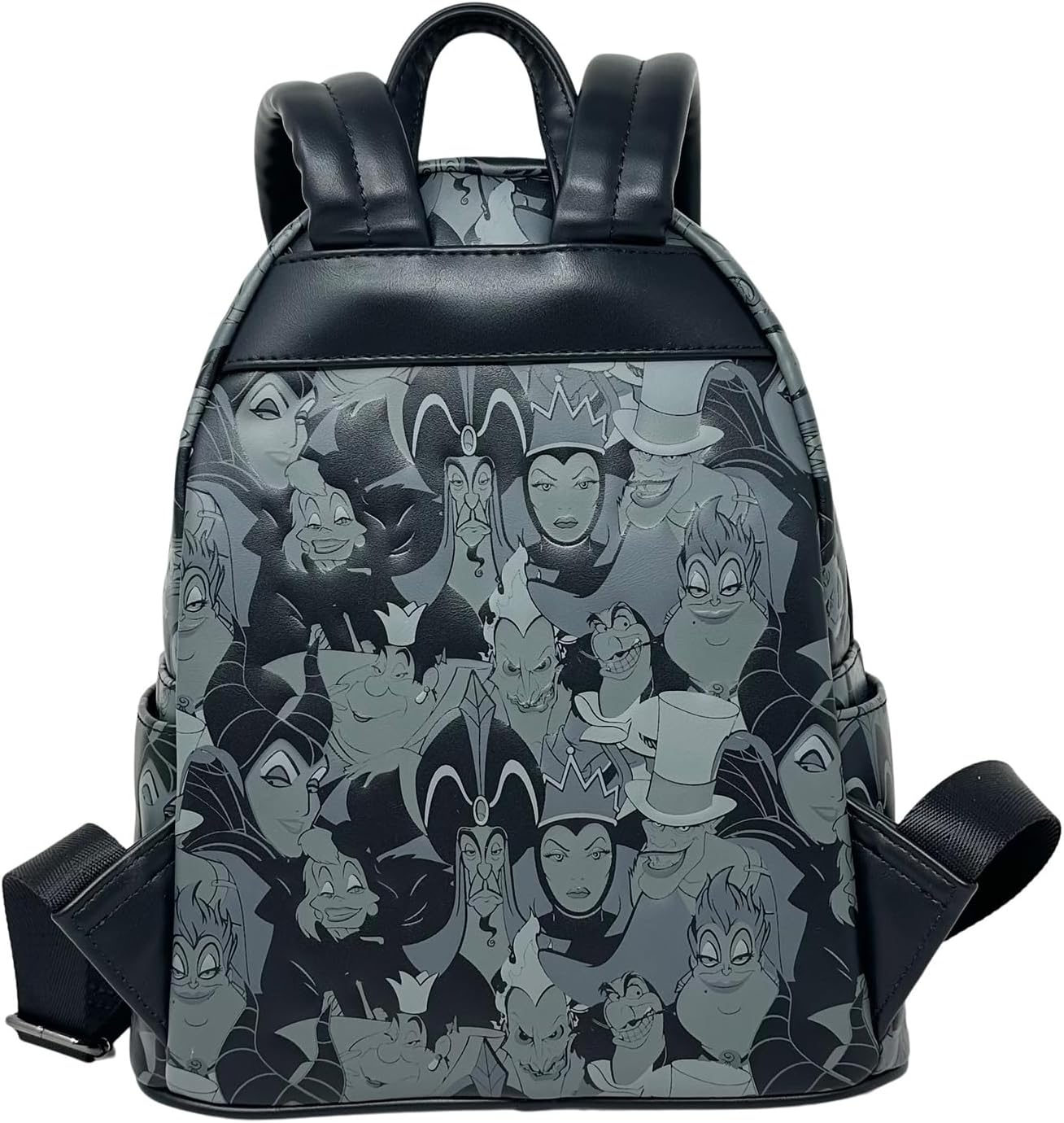 Loungefly Disney Villains Debossed All Over Print Womens Double Strap Shoulder Bag Purse