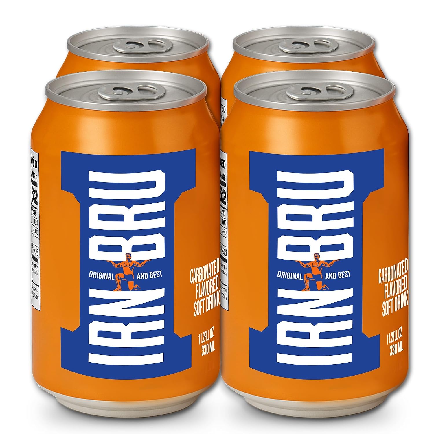IRN-BRU Original Scottish Sparkling Soda, Citrus Flavored Carbonated Drink - Sparkling Flavored Soft Drink, 32 Flavor Recipe, 16.9 fl oz Bottles, Pack of 12