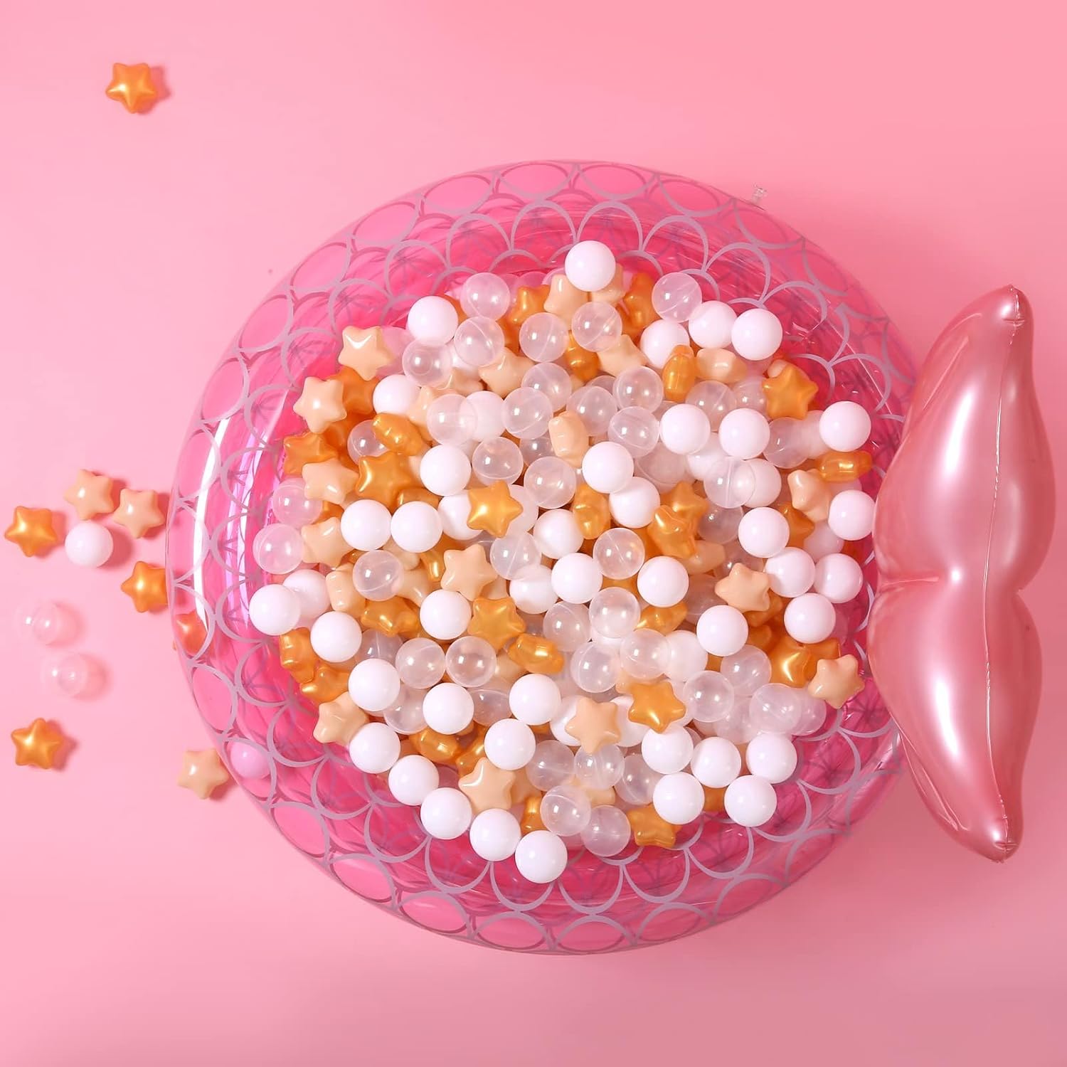 GOGOSO Ball Pit Balls 100 PCS for Toddles, Kids Plastic Balls for Ball Pit, Pool, Pink Party Accessories, Birthday Decoration