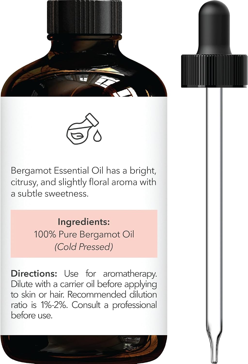 Brooklyn Botany Peppermint Essential Oil - Huge 4 Fl Oz - 100% Pure and Natural - Premium Grade with Dropper - for Aromatherapy and Diffuser