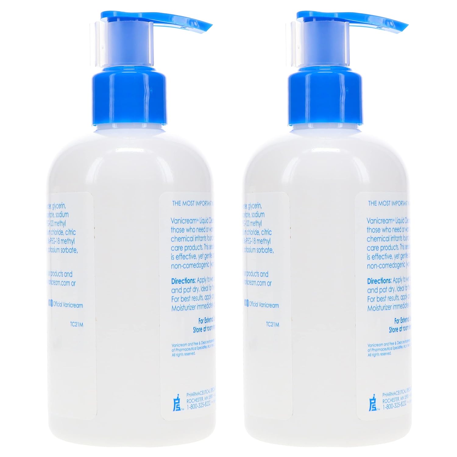 Free and Clear Liquid Cleanser, 8 Ounces each, Pack of 2