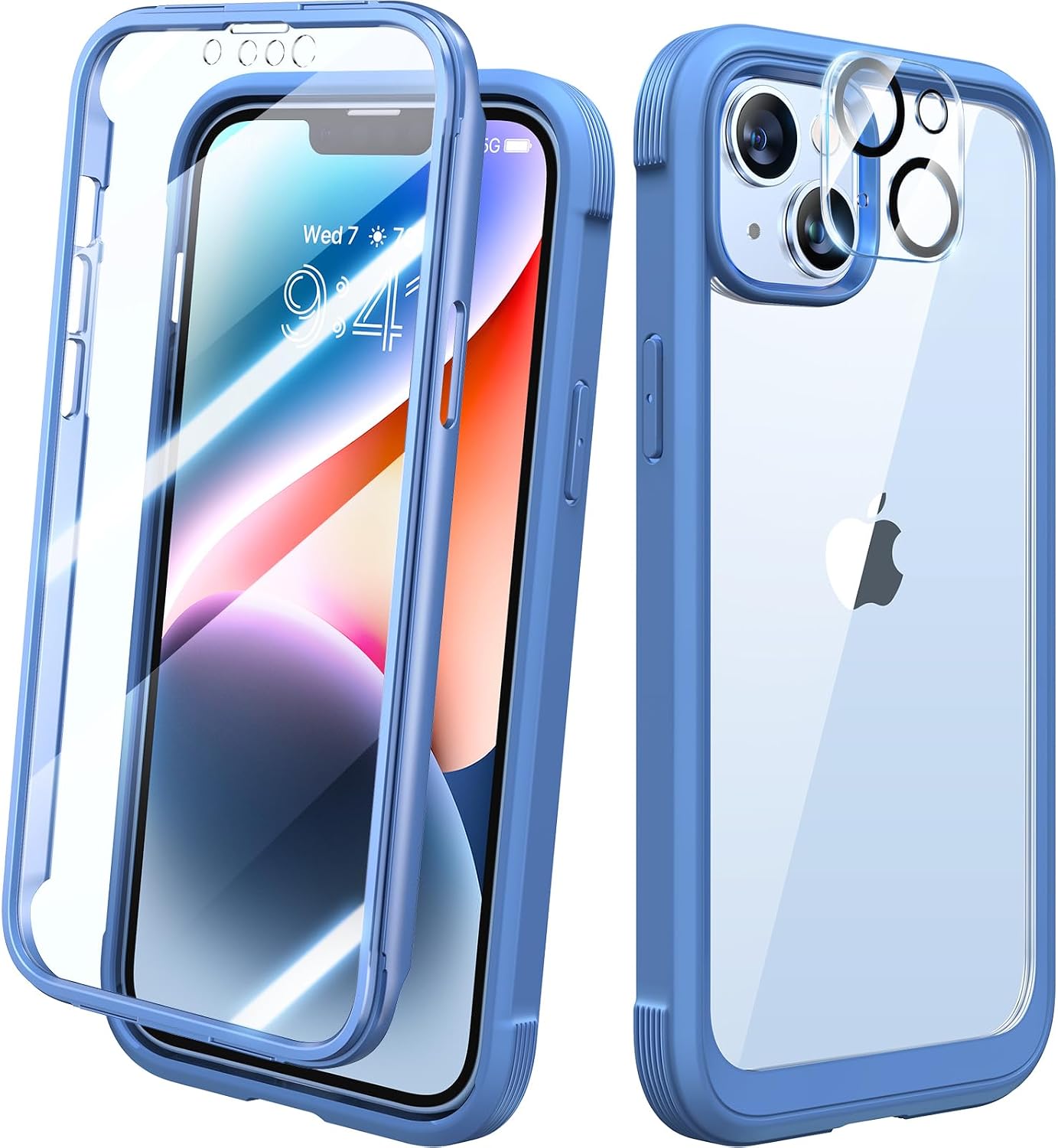 Diaclara Designed for iPhone 12 Mini Case, Full Body Rugged with Built-in Touch Sensitive Anti-Scratch Screen Protector