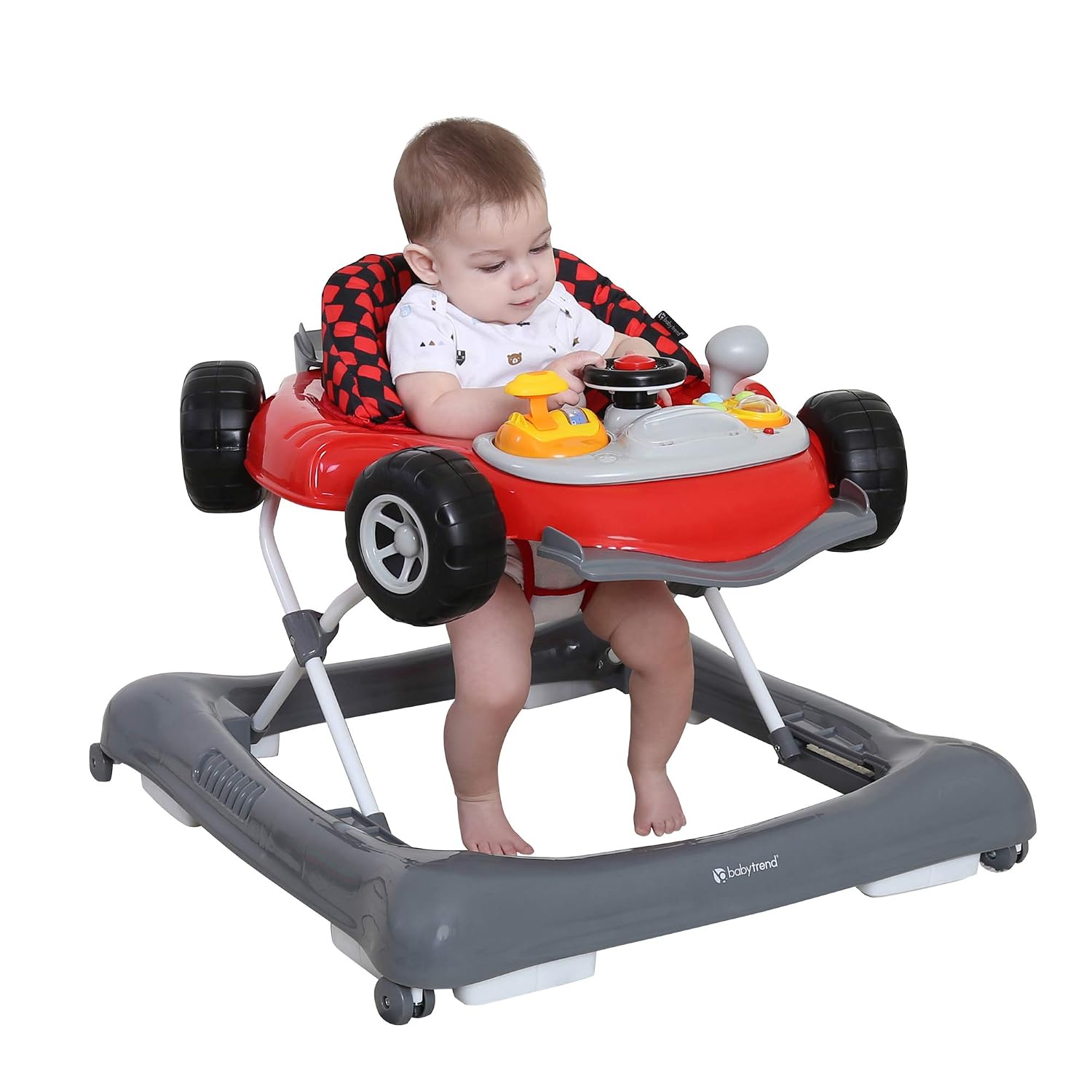 Smart Steps Trend Activity Walker with Removeable Toy Bar, Multi-Directional Front Wheels, Tray, Adjustable Height and Flat Fold Frame for Storage, Ages 6 Months +, Emily Pink