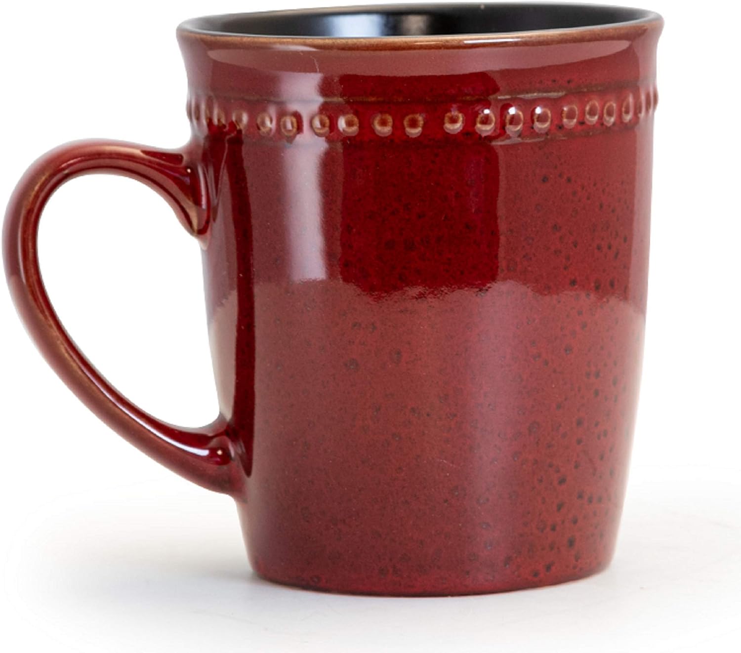 Elama Regency 16 Piece Stoneware Dinnerware Set in Red