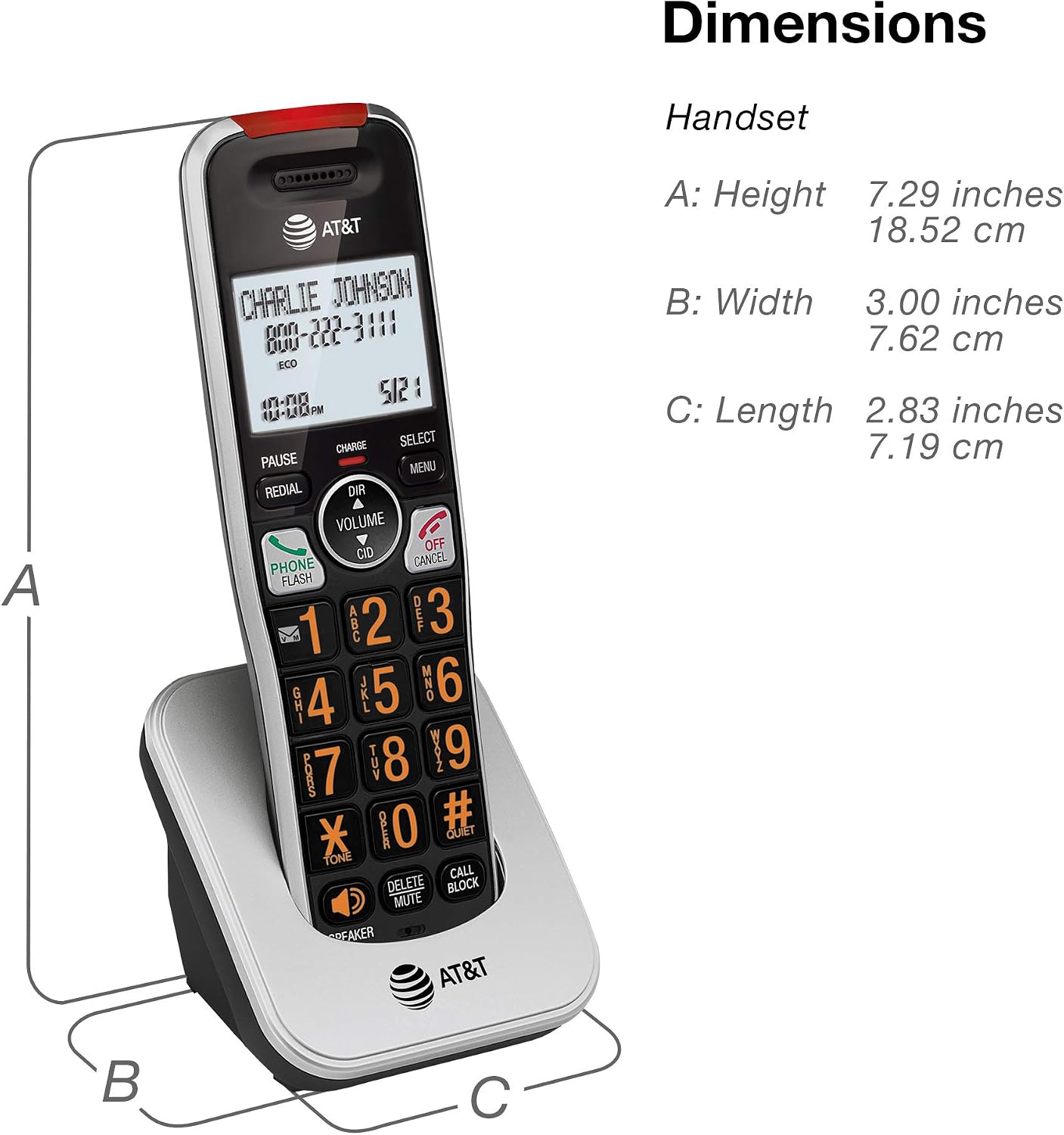 AT&T BL102-4 DECT 6.0 4-Handset Cordless Phone for Home with Answering Machine, Call Blocking, Caller ID Announcer, Audio Assist, Intercom
