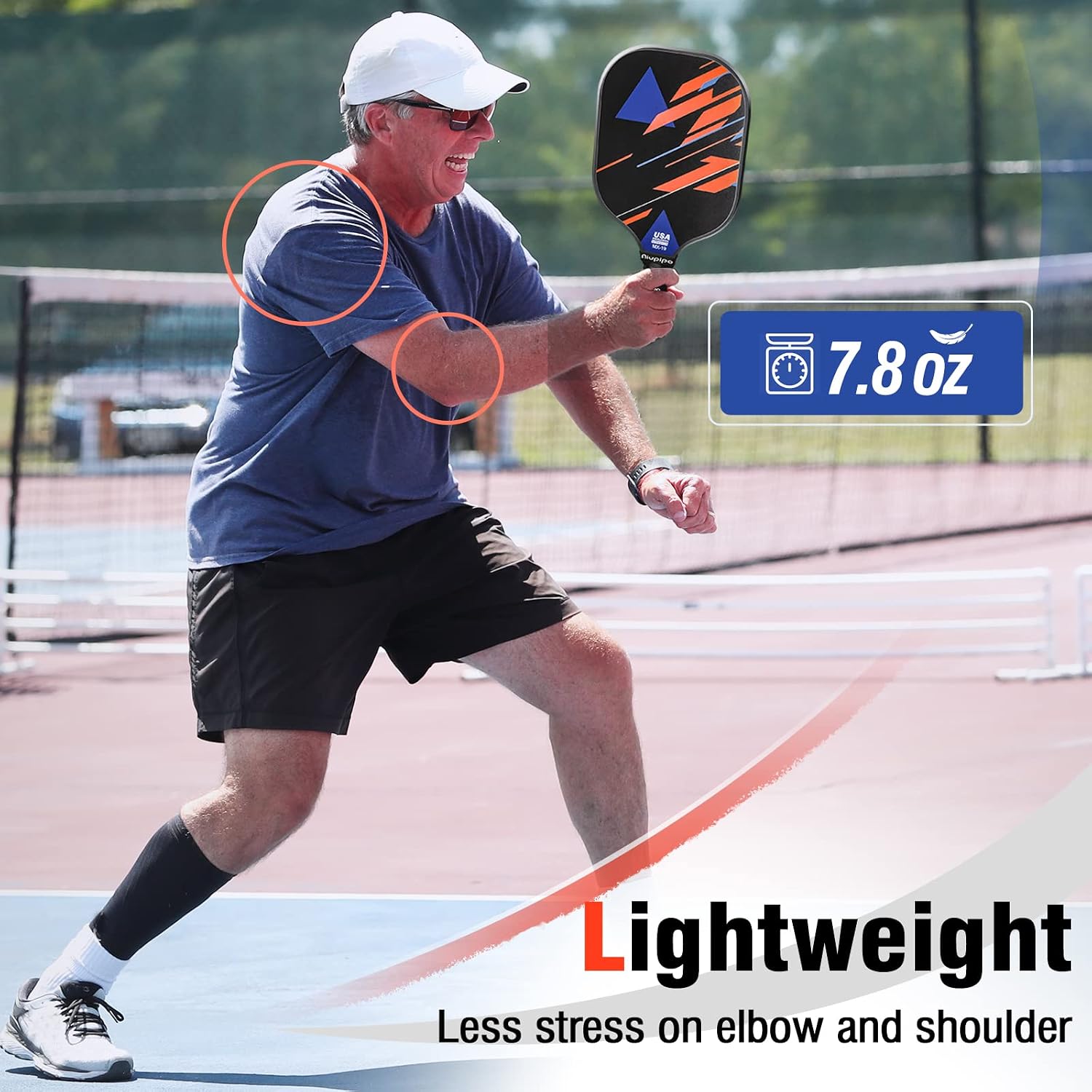niupipo Pickleball Paddles Set of 2 or 4, USAPA Approved Fiberglass Pickleball Paddle Set with Balls and Bag, Polypropylene Honeycomb Core