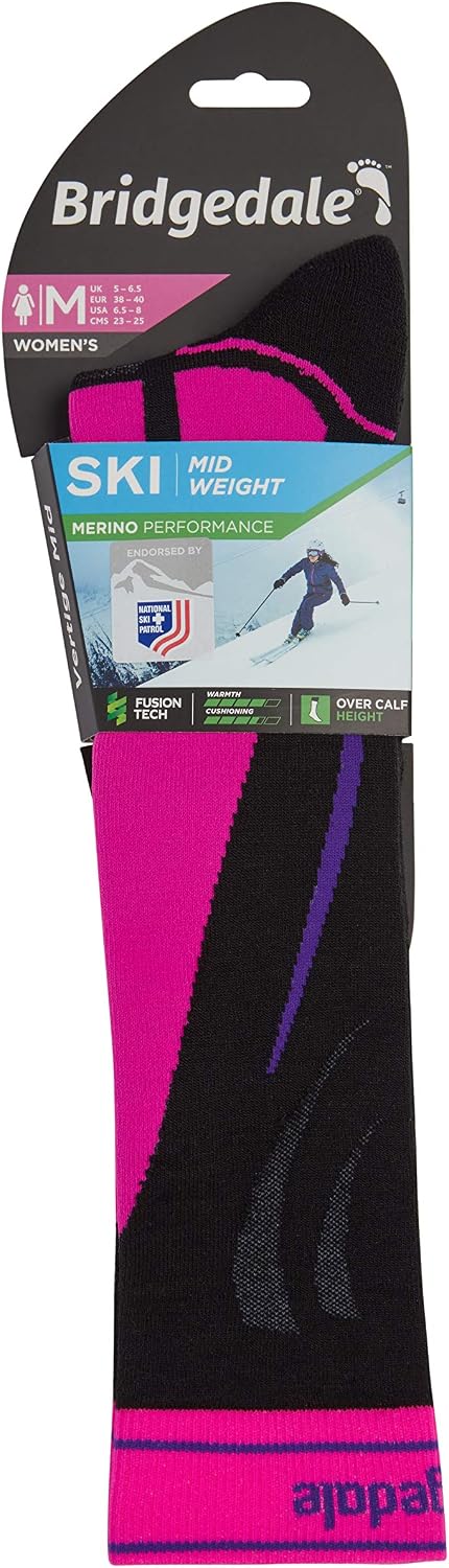 Bridgedale womens Midweight Ski - Merino Endurance Socks