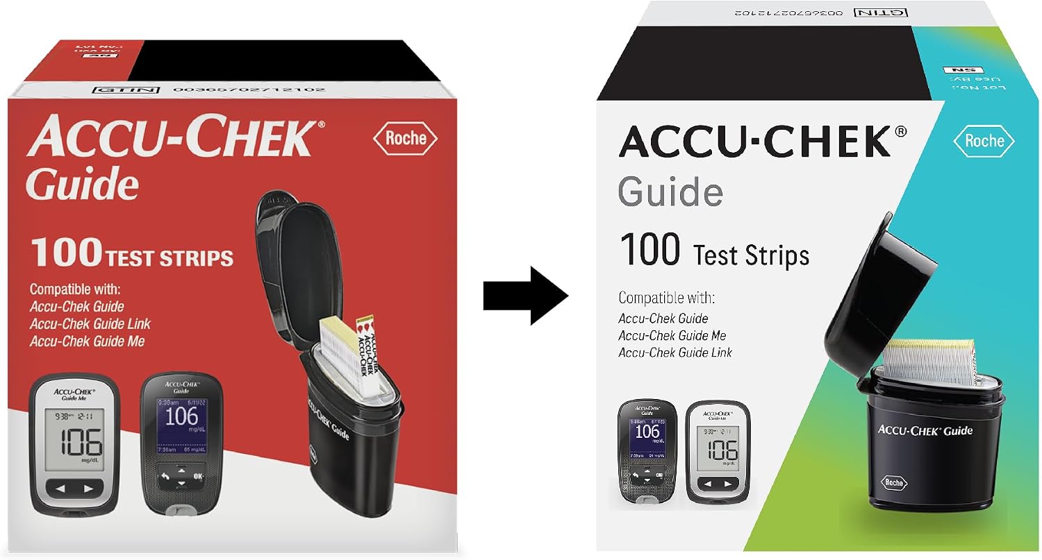 Accu-Chek Guide Glucose Test Strips, Pack of 50 | Diabetic Blood Sugar Testing