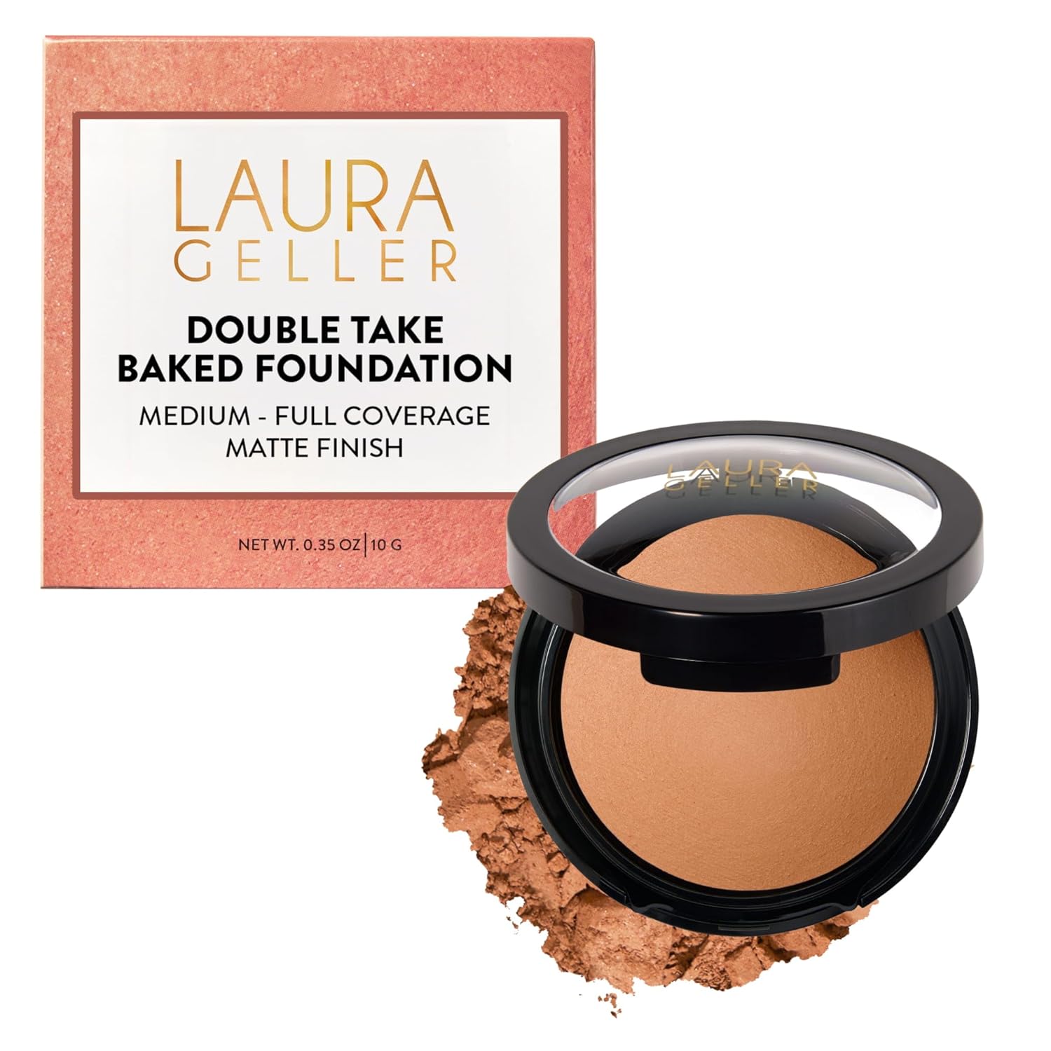 LAURA GELLER Baked Double Take Powder Foundation, Matte Finish – Fair