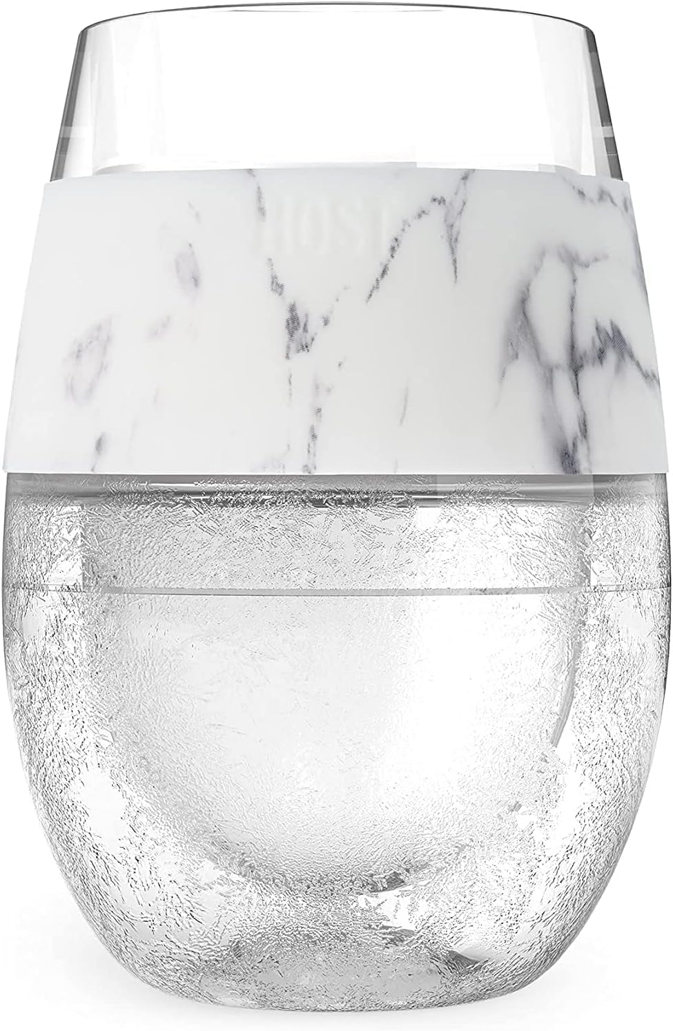 Host Wine Freeze Cup Set of 2 - Plastic Double Wall Insulated Drink Cup, Freezable Vacuum Insulated Wine Glasses, 8.5 oz Blue