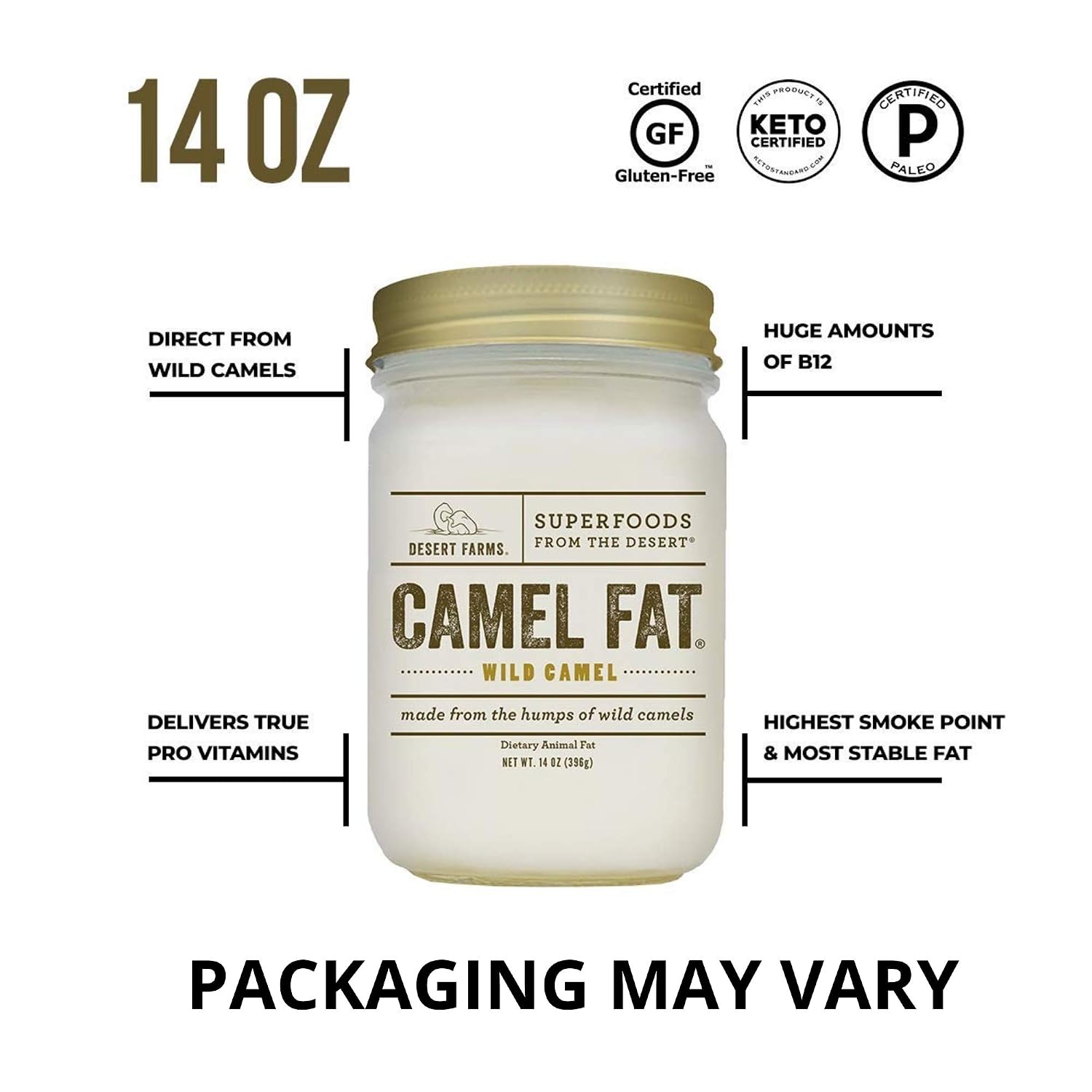 Desert Farms - Real Organic Cooking Camel Hump Fat - Halal