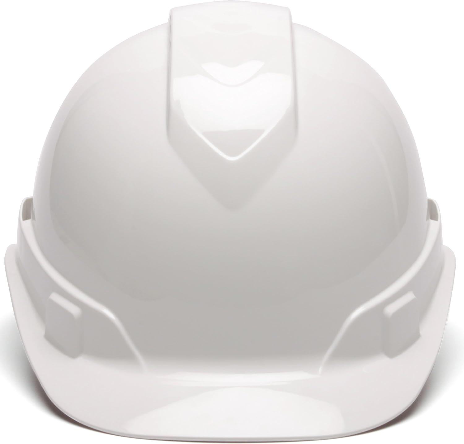 Pyramex Ridgeline Cap Style Hard Hat, Vented, 4-Point Ratchet Suspension, White | Lightweight HDPE shell, Ratchet suspension, Rain trough