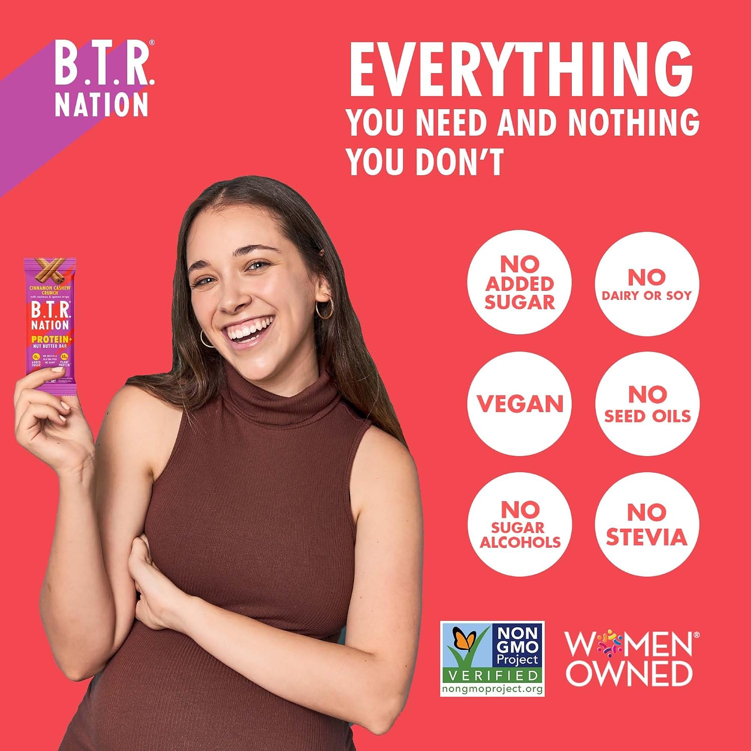 B.T.R Nation - Superfood Protein Bar Dark Chocolate - Vegan - 12 Bars