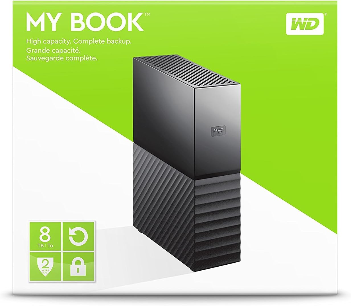 Western Digital 6TB My Book Desktop External Hard Drive, USB 3.0, External HDD with Password Protection and Auto Backup Software - WDBBGB0060HBK-NESN