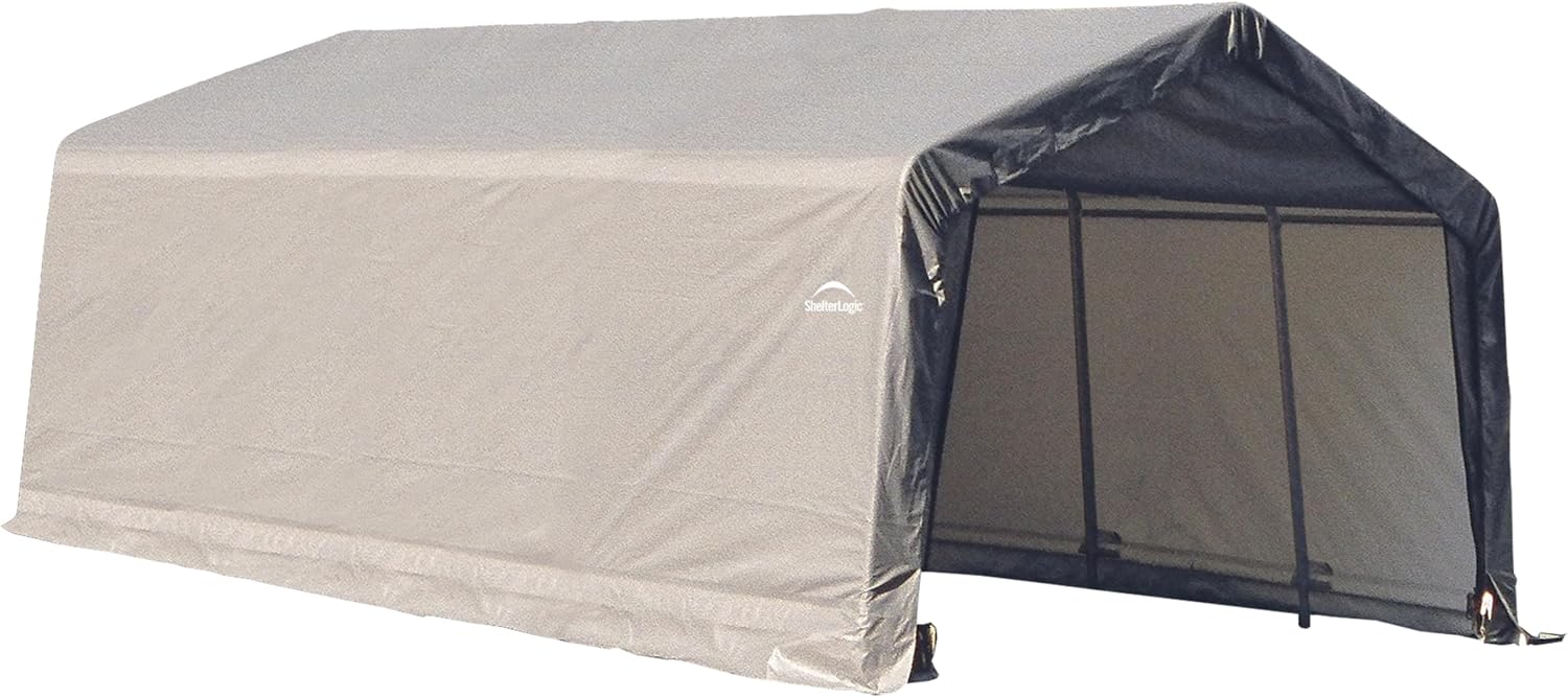 ShelterLogic 72444 Green 12'x24'x8' Peak Style Shelter