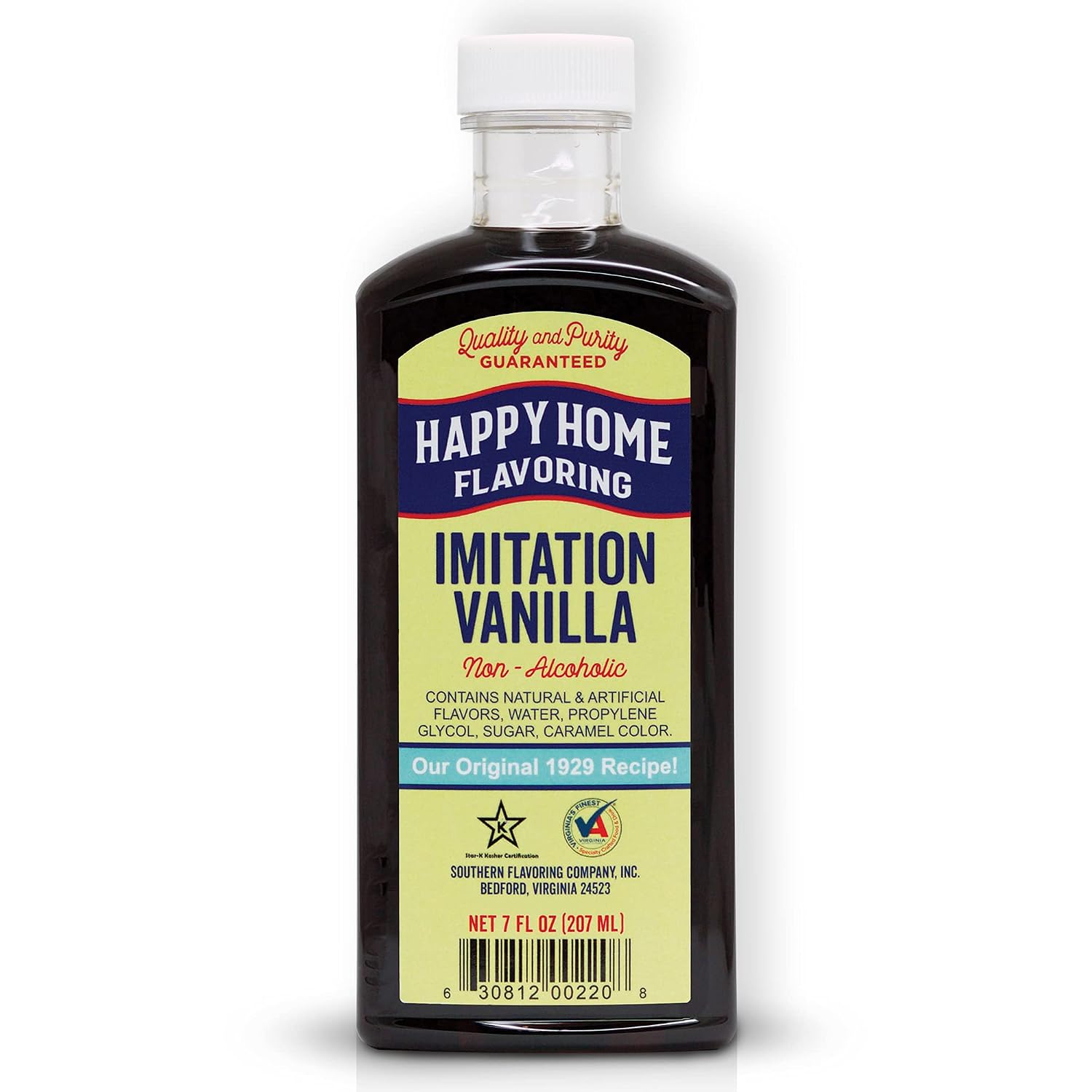 Happy Home Imitation Clear Butter Flavoring, Non-Alcoholic, Certified Kosher, 7 oz.