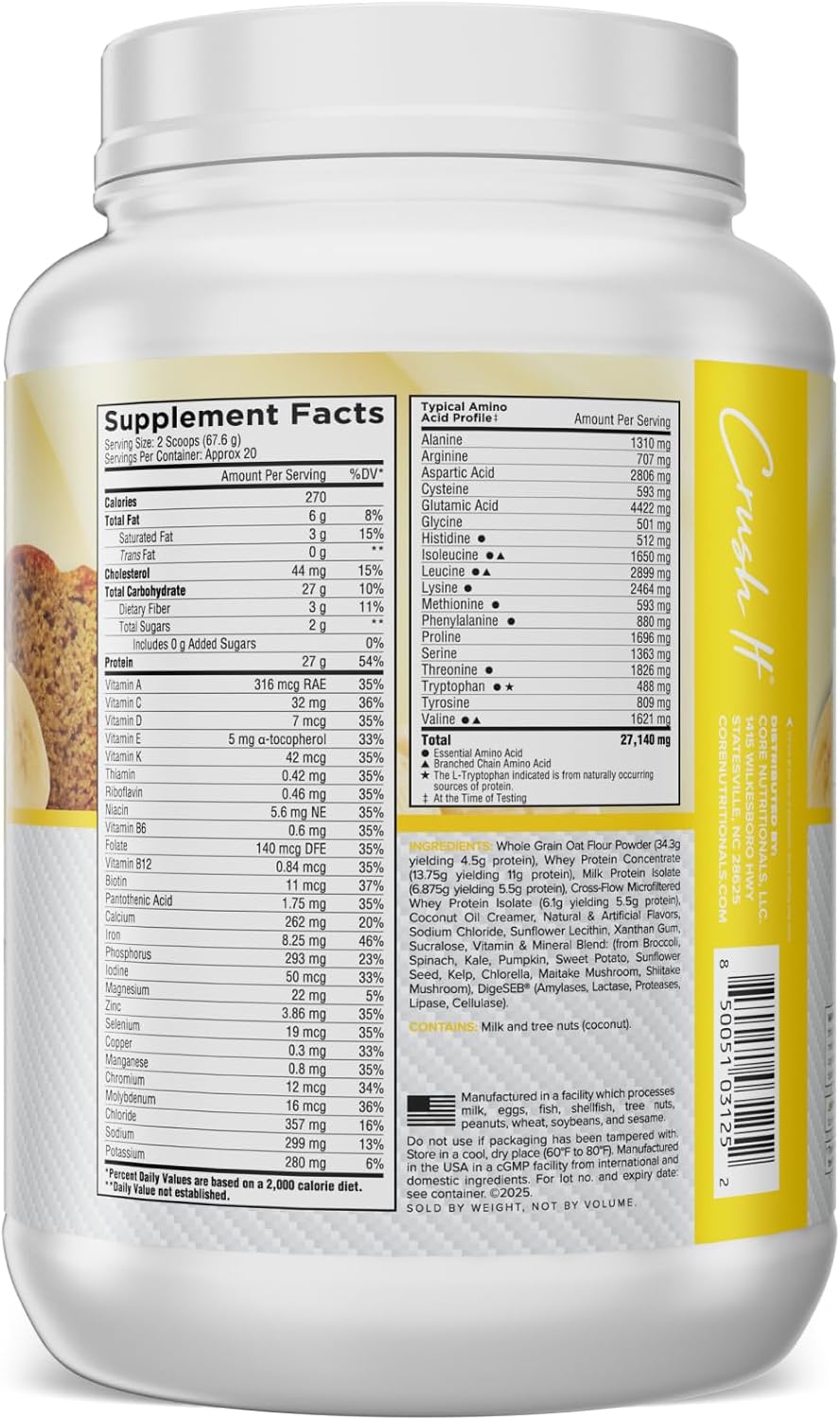 Core Nutritionals MRP Meal Replacement, Vanilla Poundcake, 3 lb