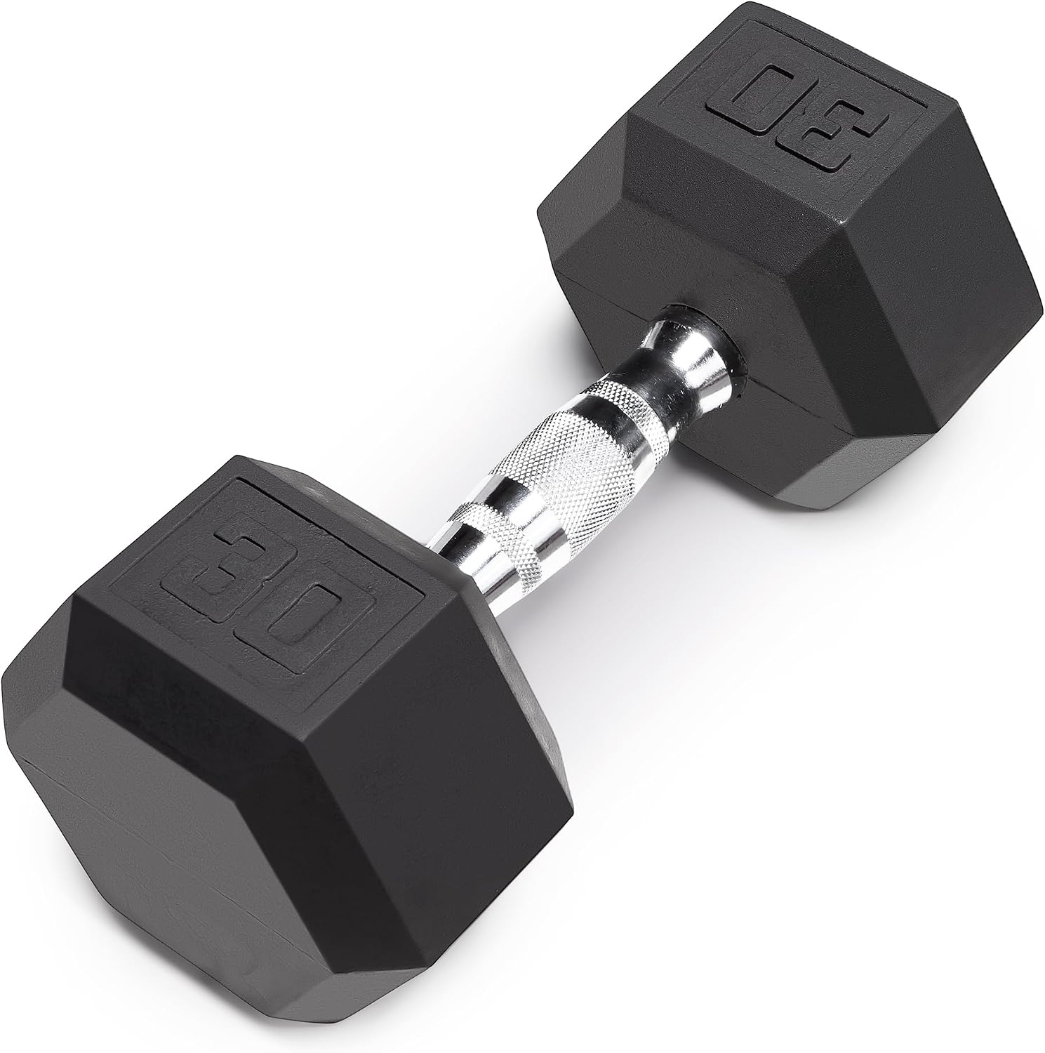 Marcy Classic Rubber Hex Dumbbell with Knurled Grip for Strength Training and Bodybuilding, 5lb - 50lb Single Dumbbell for Exercise & Fitness, Sold Individually