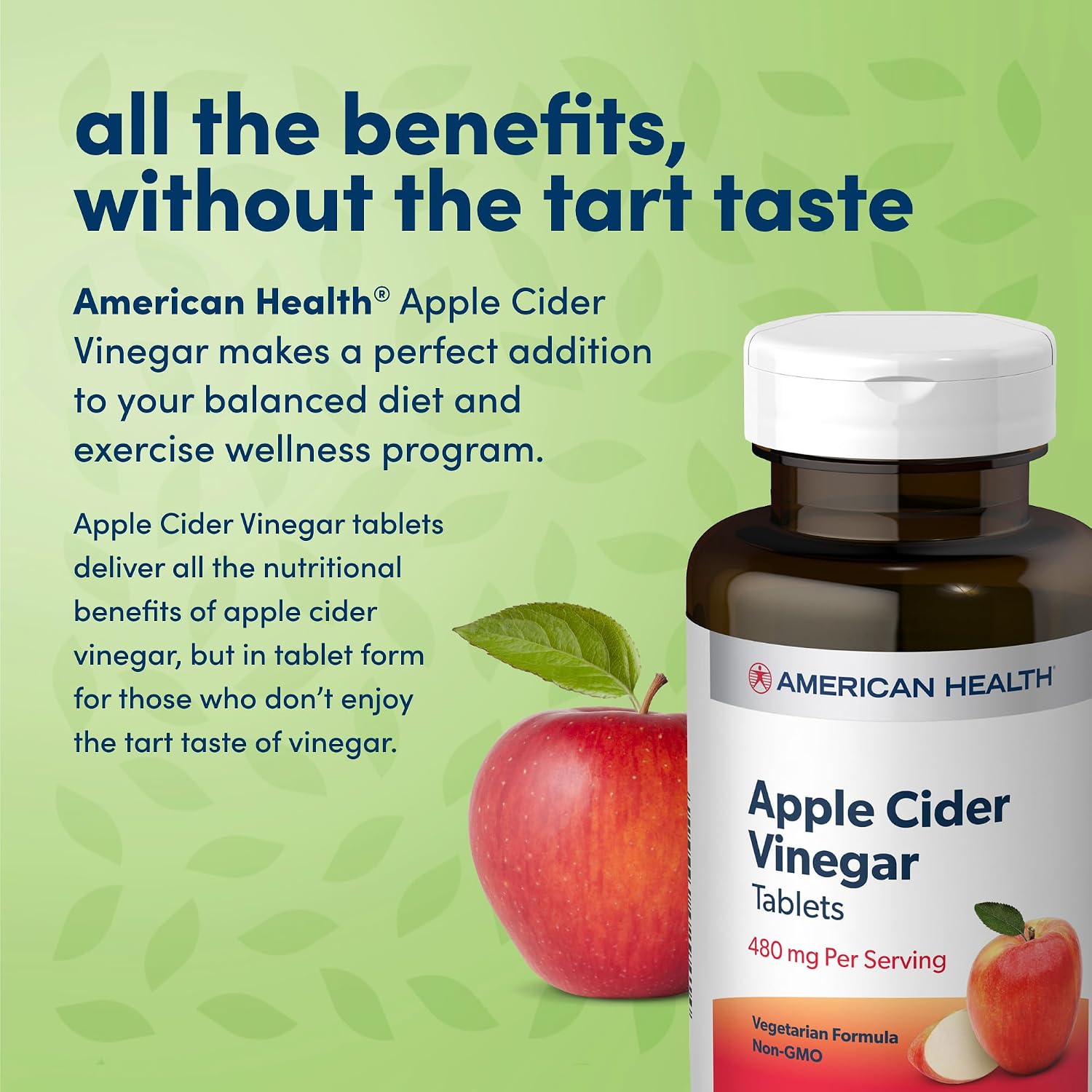 Apple Cider Vinegar American Health Products 200 Tabs