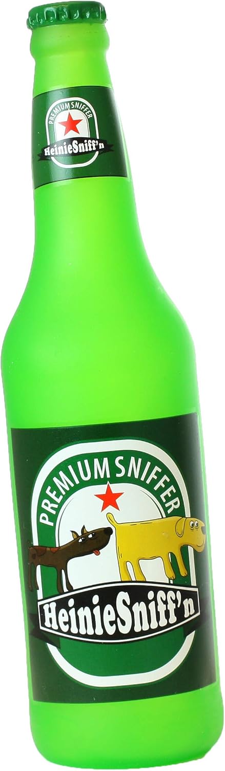 SILLY SQUEAKERS Tuffy Beer Bottle Dog Toy: Squeaky Dog Toy, Washable and Floats, Vinyl