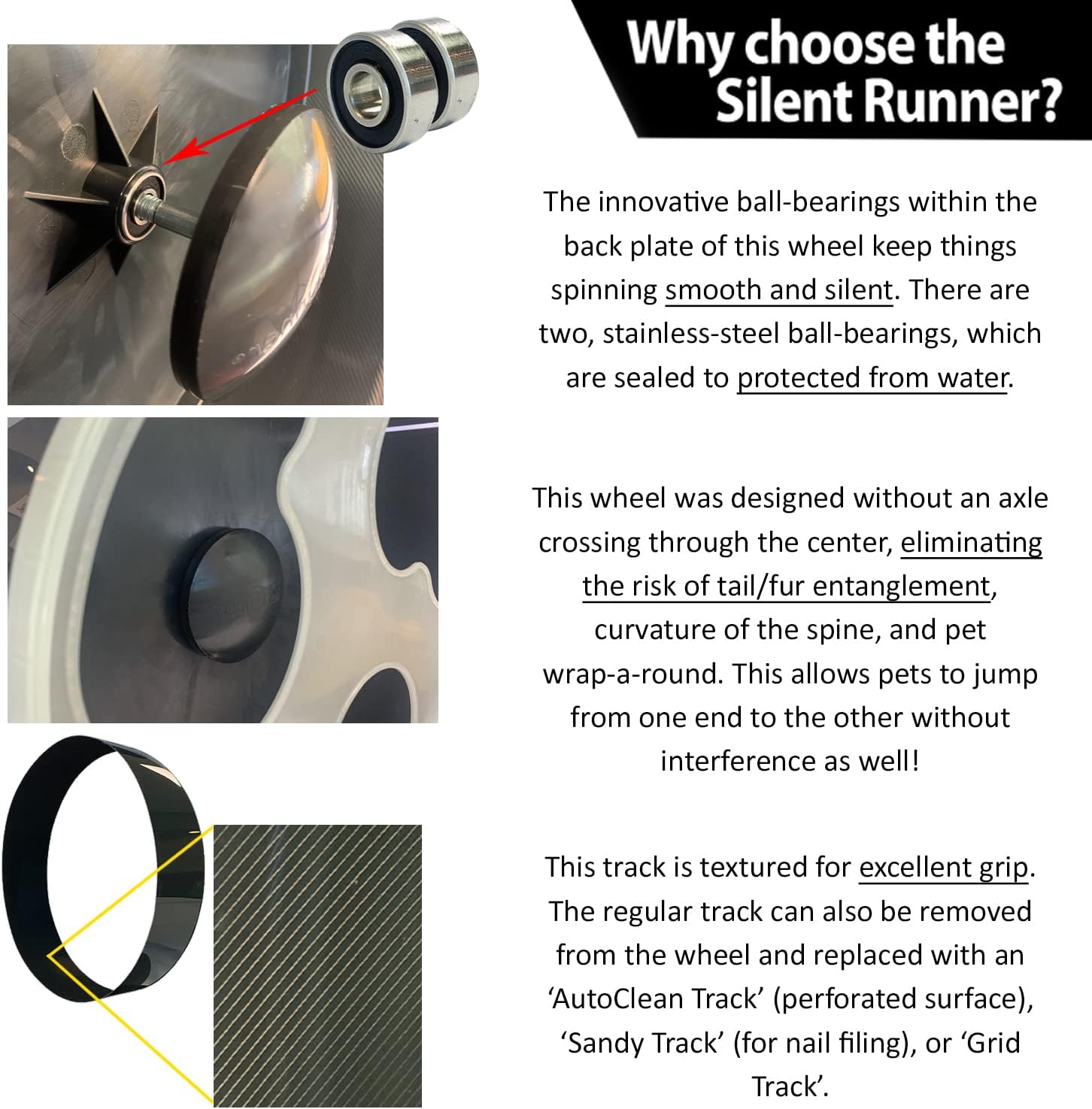Exotic Nutrition Silent Runner Glow Wheel - 12" Regular - Silent, Fast, Durable Exercise Wheel - Sugar Gliders, Hamsters, Female Rats