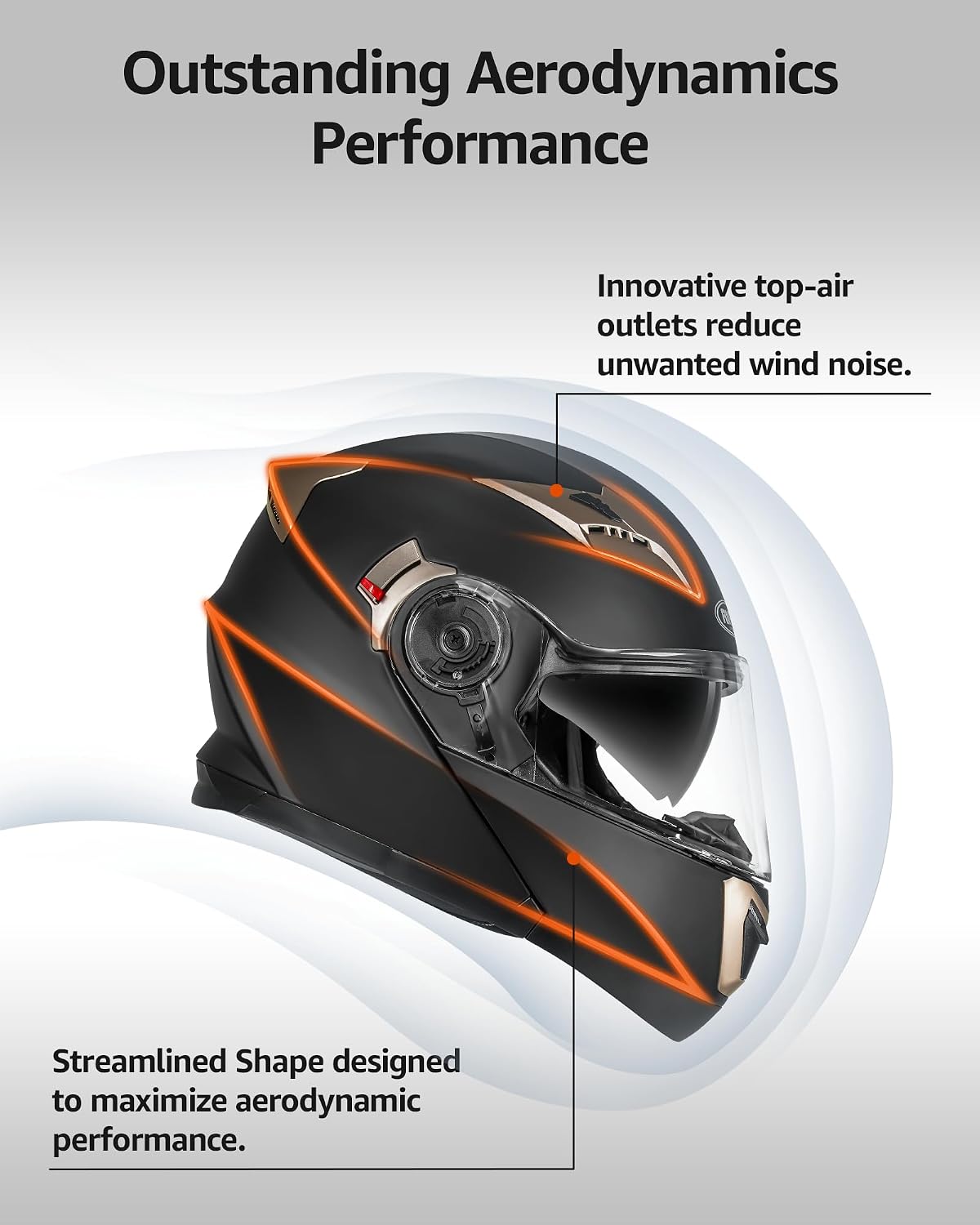 Motorcycle Modular Full Face Helmet DOT Approved - YEMA Helmet YM-925 Motorbike Casco Moto Moped Street Bike Racing Helmet with Sun Visor for Adult Youth Men and Women