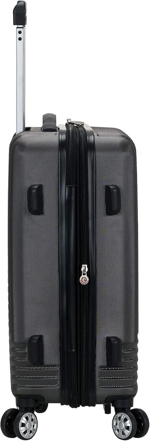 Rockland Star Trail Hardside 2 Piece Expandable Spinner Wheel Luggage Set, (20"/24"/28"), Champagne