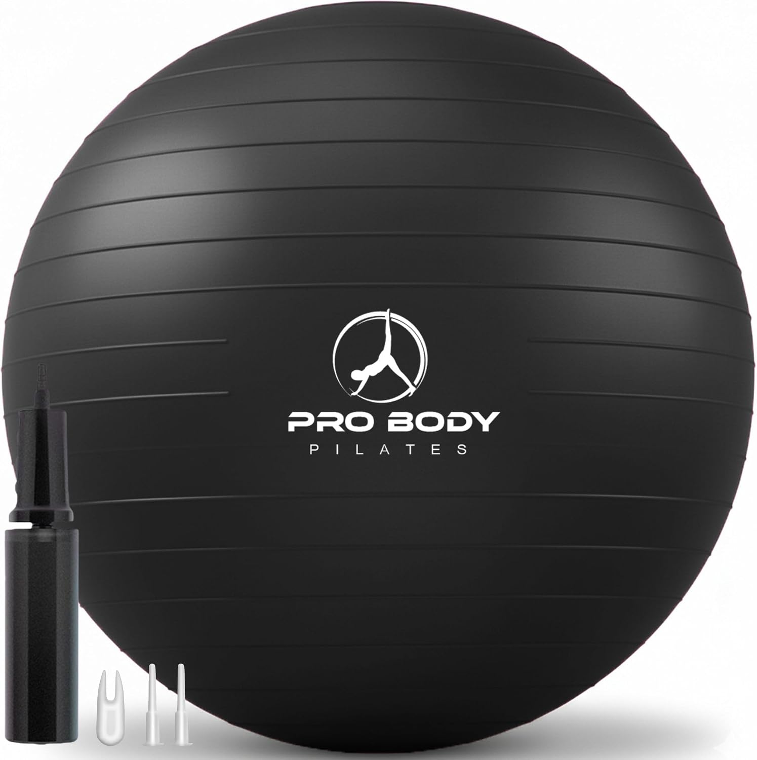 ProBody Pilates Yoga Ball - Gym Grade Exercise Ball | Sizes 45/55/65/75/85 cm, 880 lb Load, CA 10P Cert, PT & Prenatal Use, Recommended by OBs, Pump