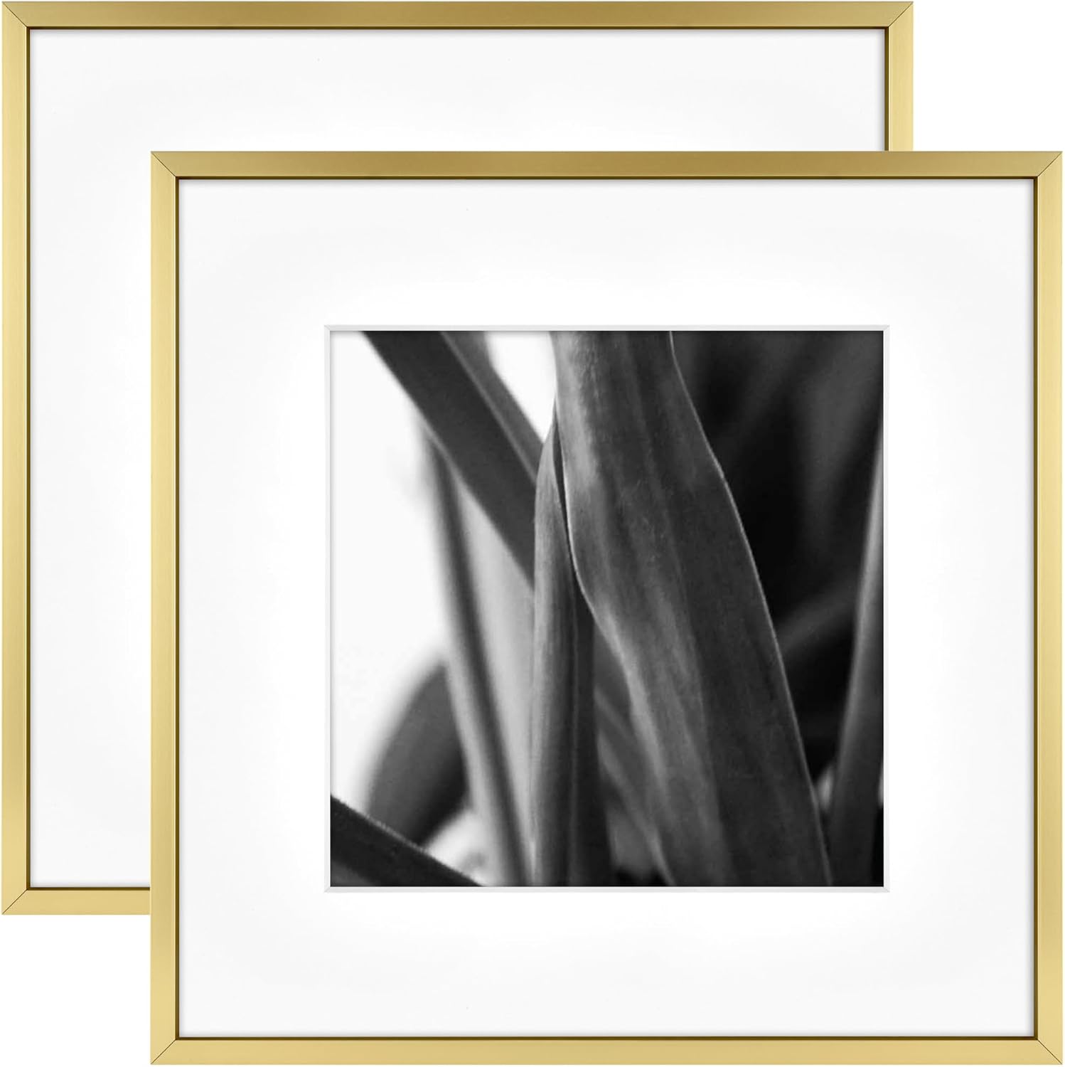 MCS Master & Co. Foundry Metal Picture Frame, 12x12 Matted to 8x8