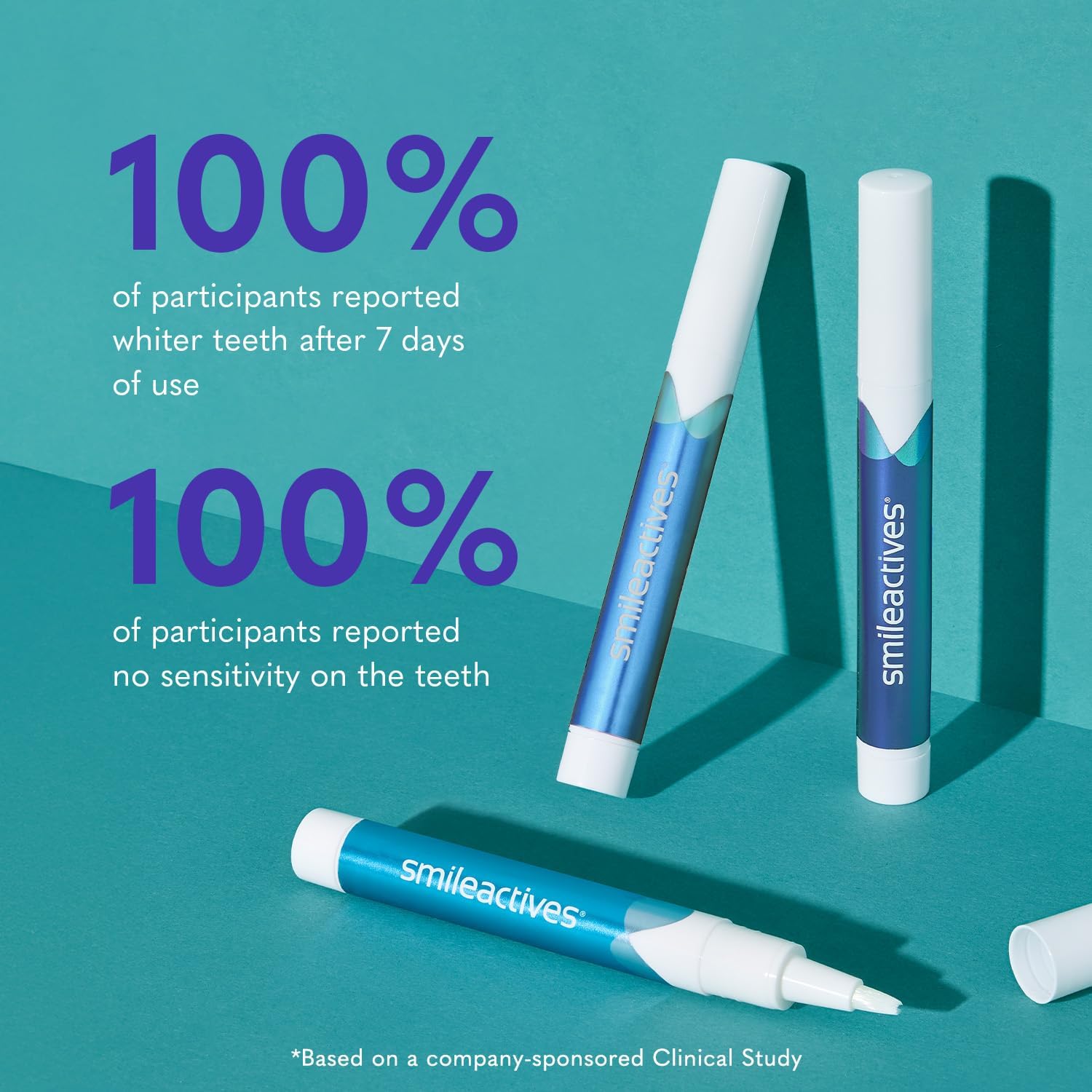 Smileactives Teeth Whitening Pen, Stain Remover Gel, Vanilla Mint, 2-Pack | Precision Brush-Tip Applicator, Dental-Grade Formula, Travel-Ready Design