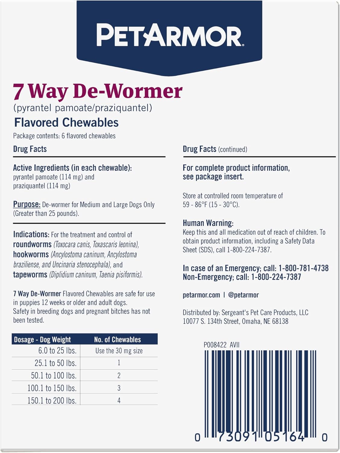 PetArmor Sure Shot Liquid Dewormer Dogs, Roundworms/Hookworms, 2oz | Ideal for Dogs & Puppies 2 Weeks+; Removes 2 Roundworms & 2 Hookworms; vet-quality formula; Precise Liquid Dosing